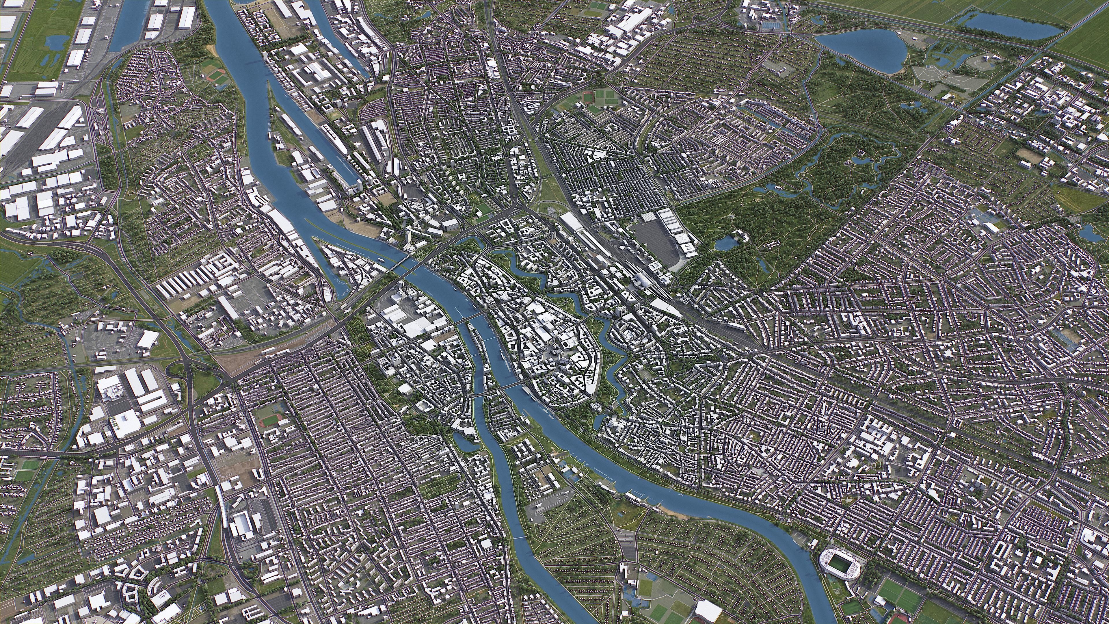 Bremen - City 3D Model Low-poly 3D model_13