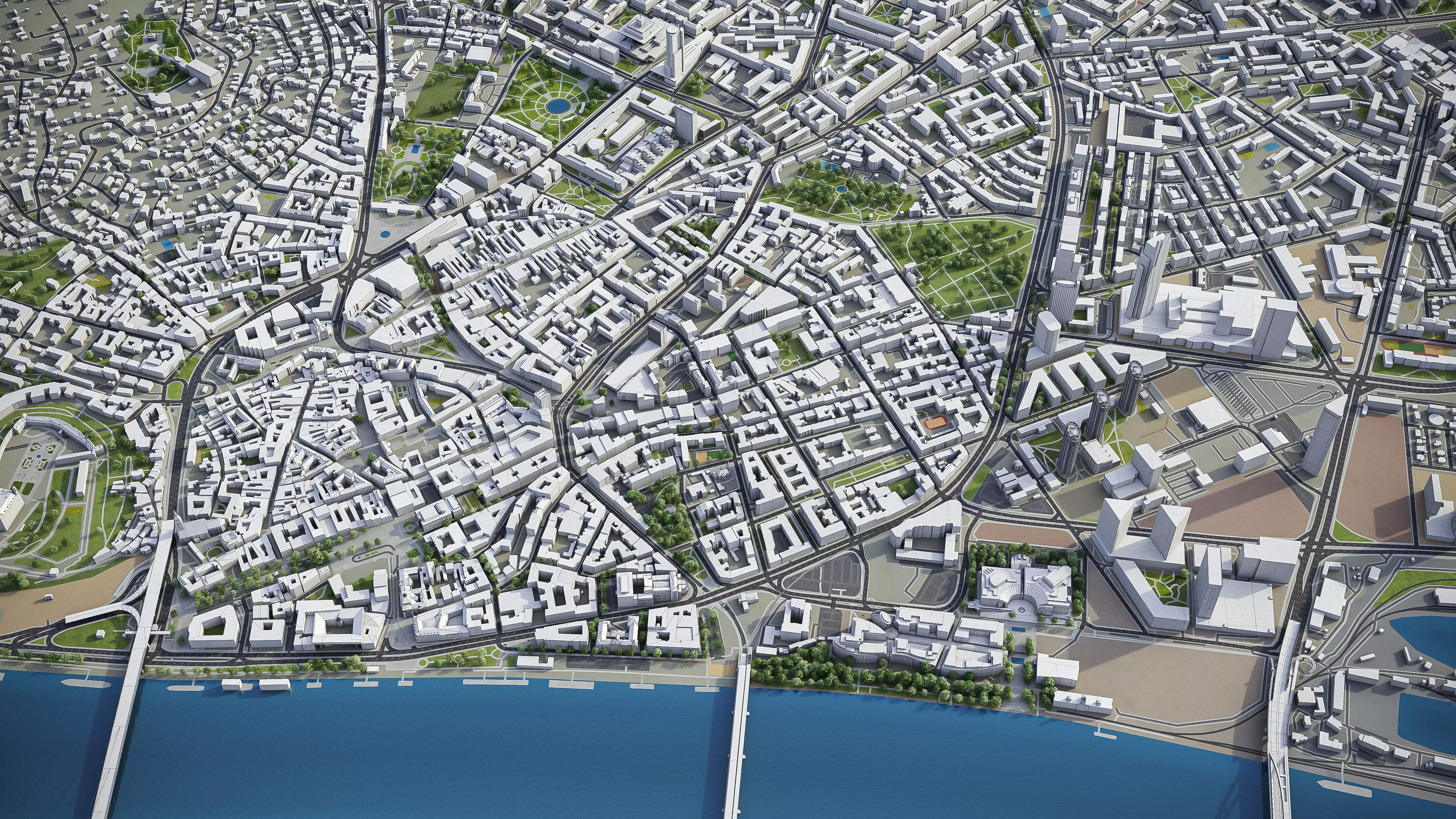 Bratislava - City 3D Model Low-poly 3D model_0