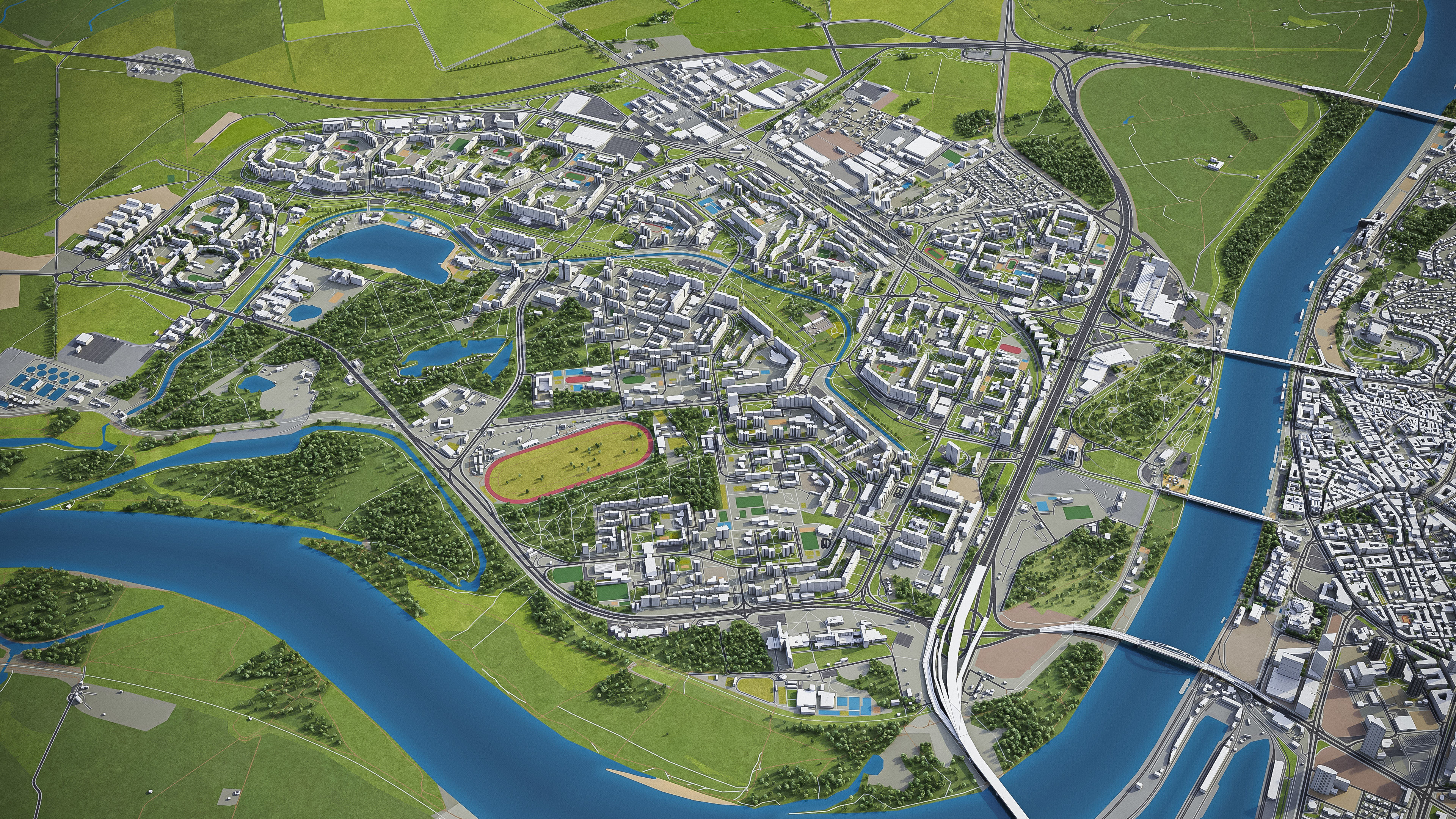 Bratislava - City 3D Model Low-poly 3D model_23