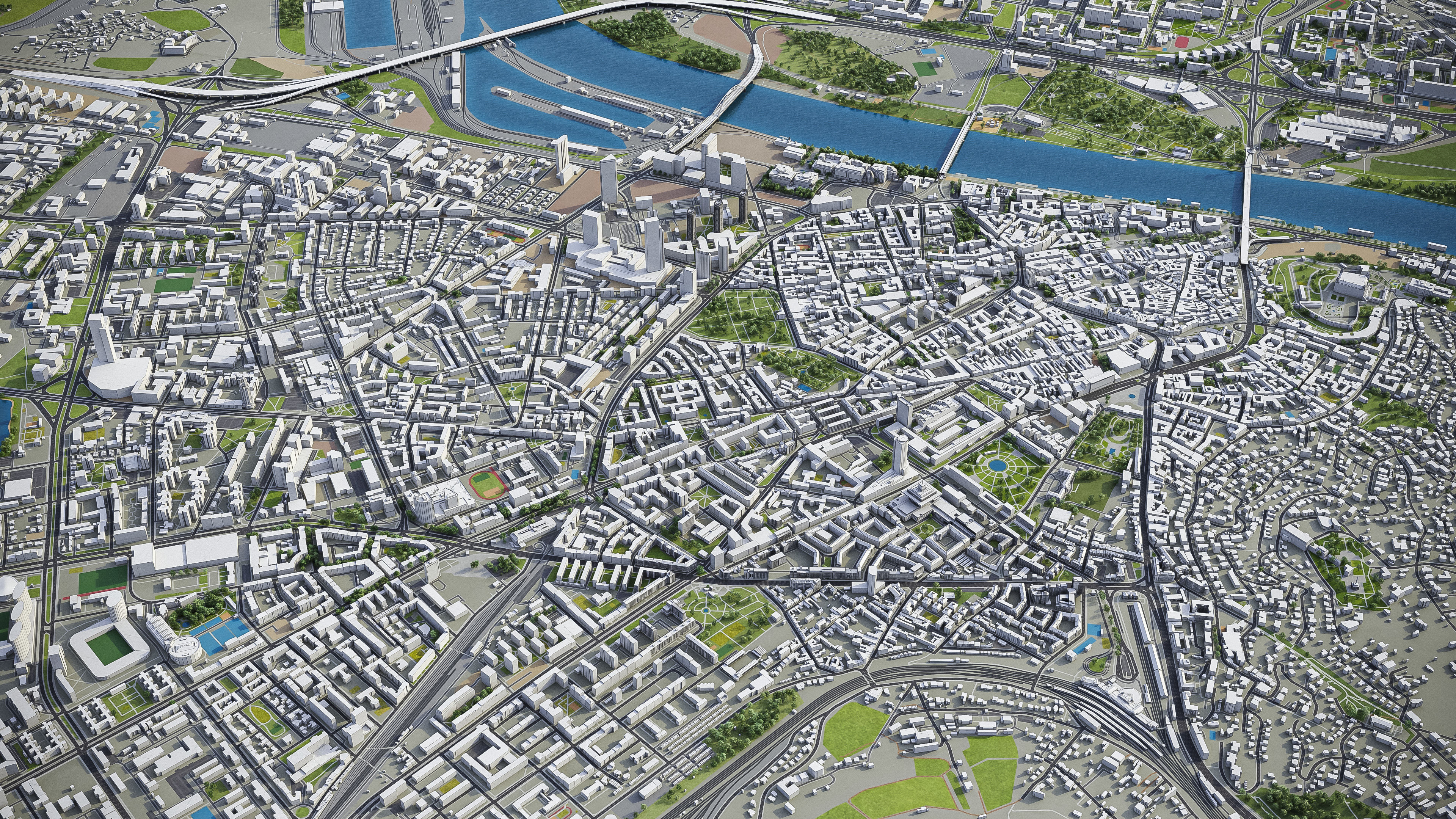 Bratislava - City 3D Model Low-poly 3D model_4