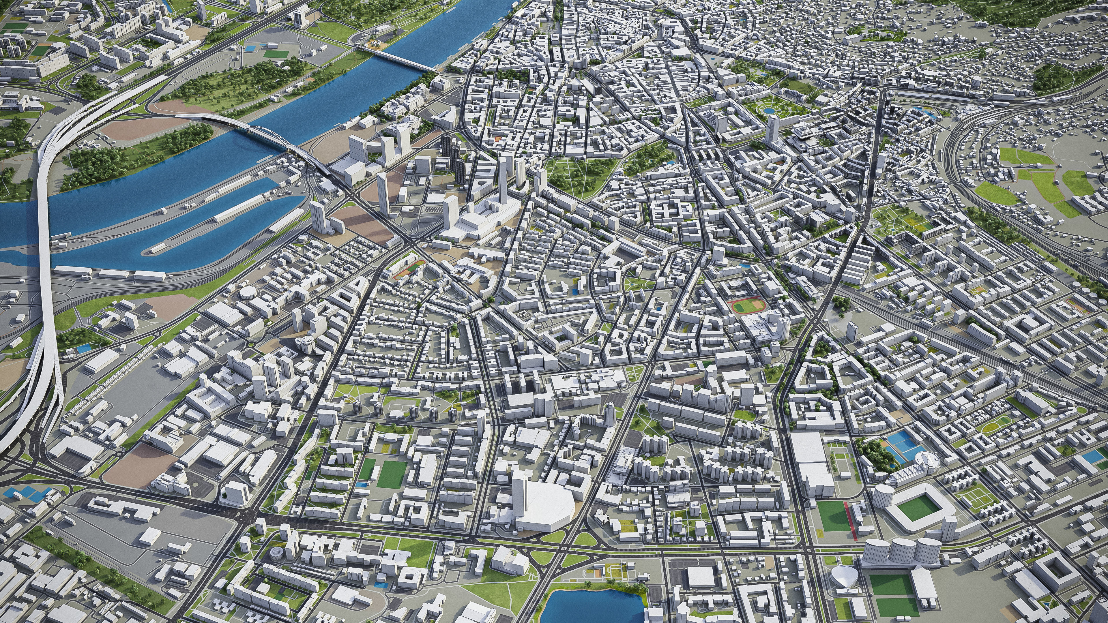 Bratislava - City 3D Model Low-poly 3D model_5