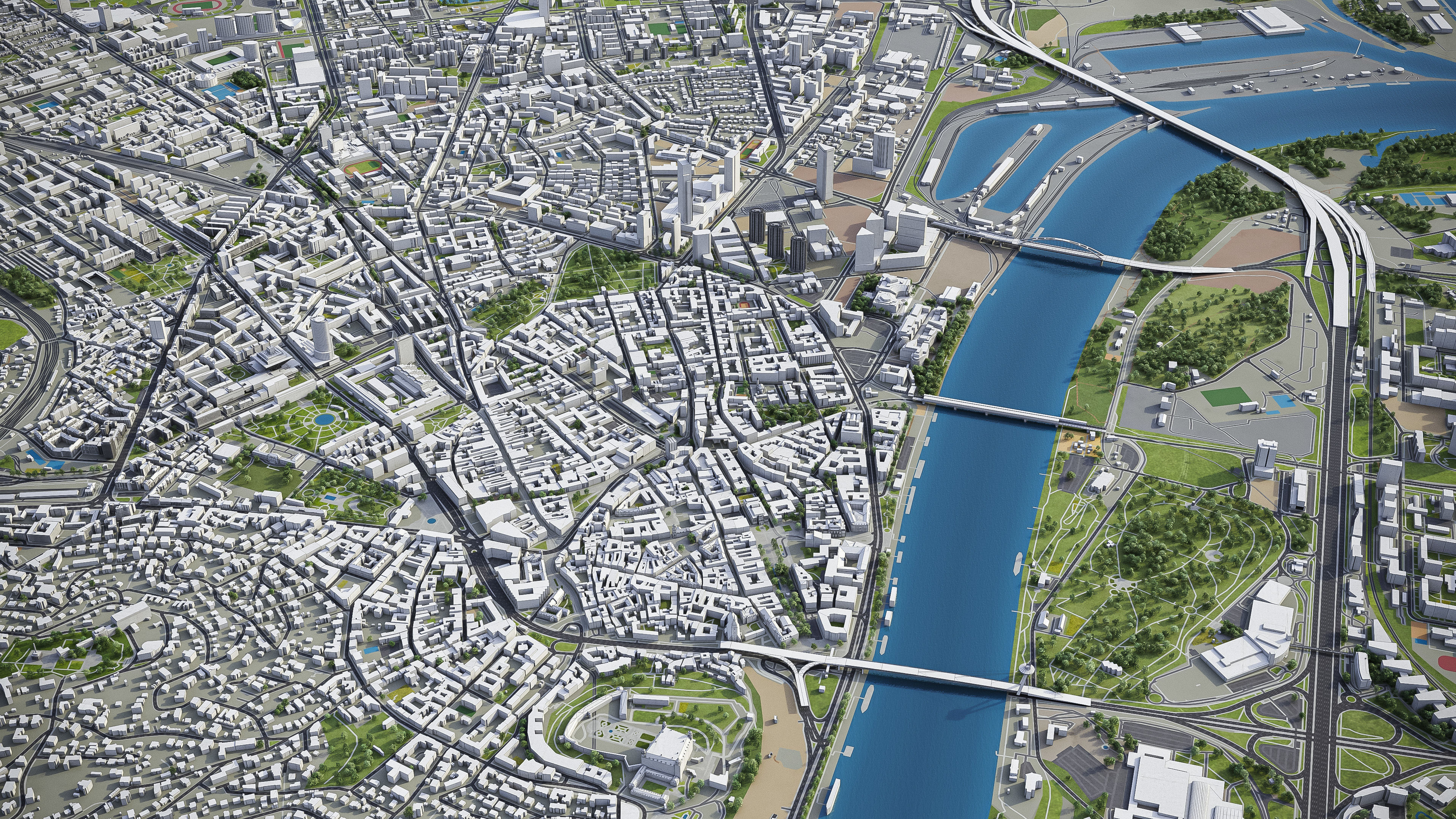 Bratislava - City 3D Model Low-poly 3D model_3