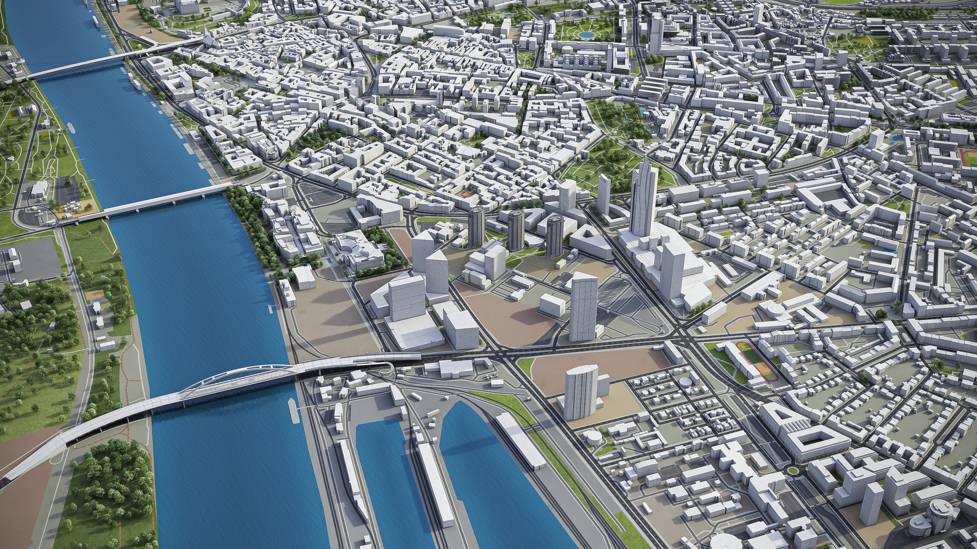 Bratislava - City 3D Model Low-poly 3D model_2