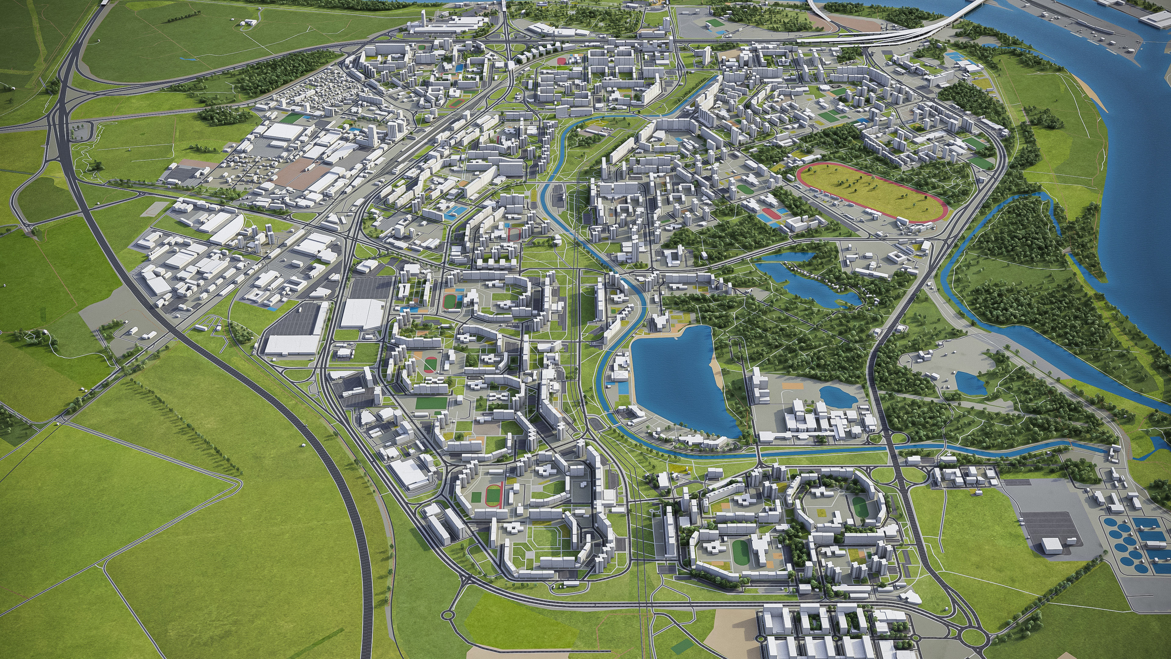 Bratislava - City 3D Model Low-poly 3D model_22