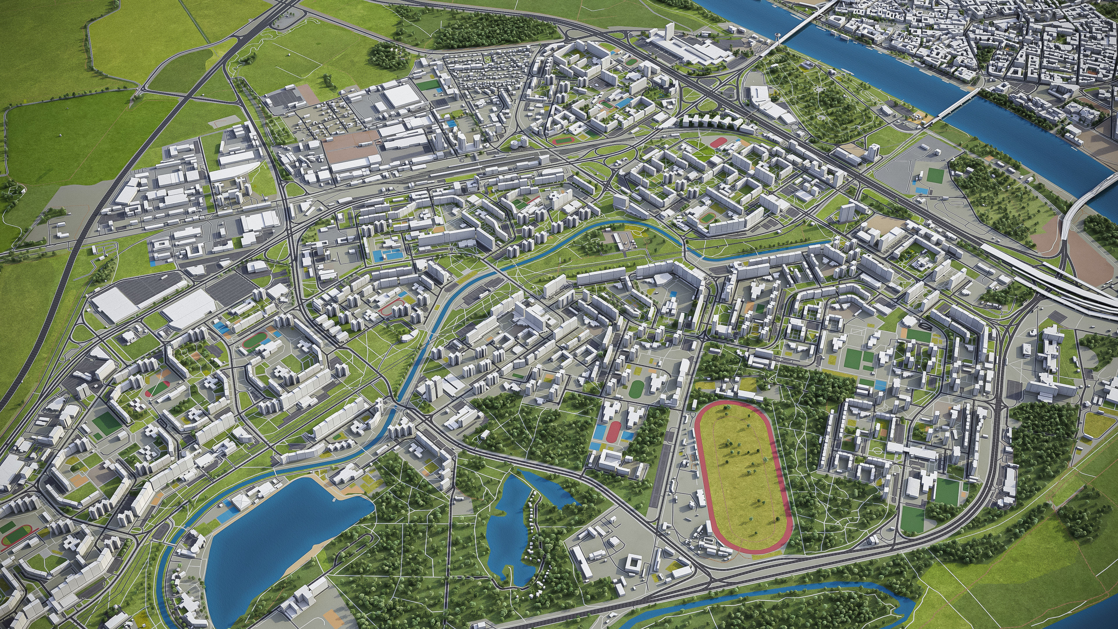 Bratislava - City 3D Model Low-poly 3D model_21