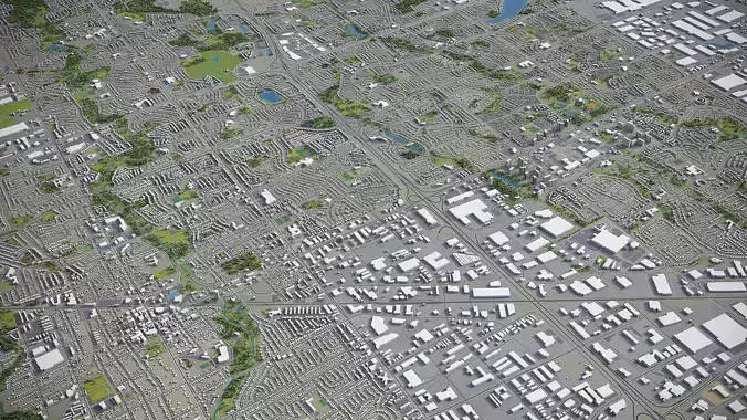 Brampton - City 3D Model