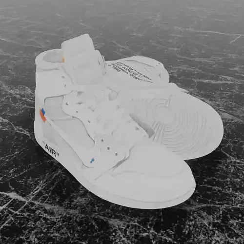 NIKE AIR JORDAN 1 X OFF-WHITE 3D SHOES