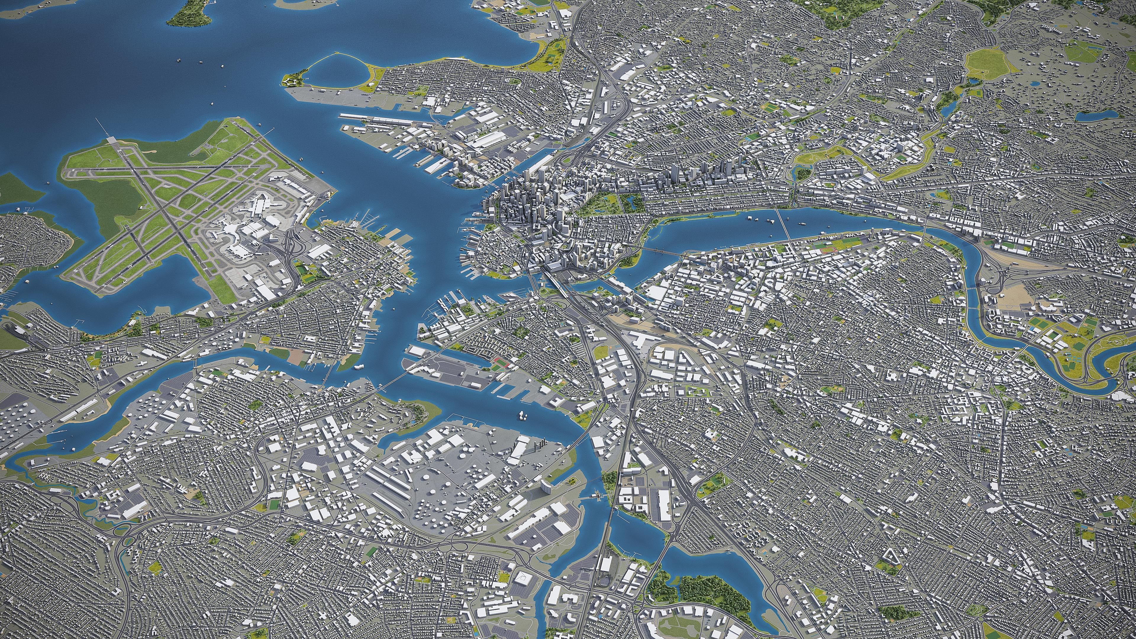 Boston - City 3D Model Low-poly 3D model_28