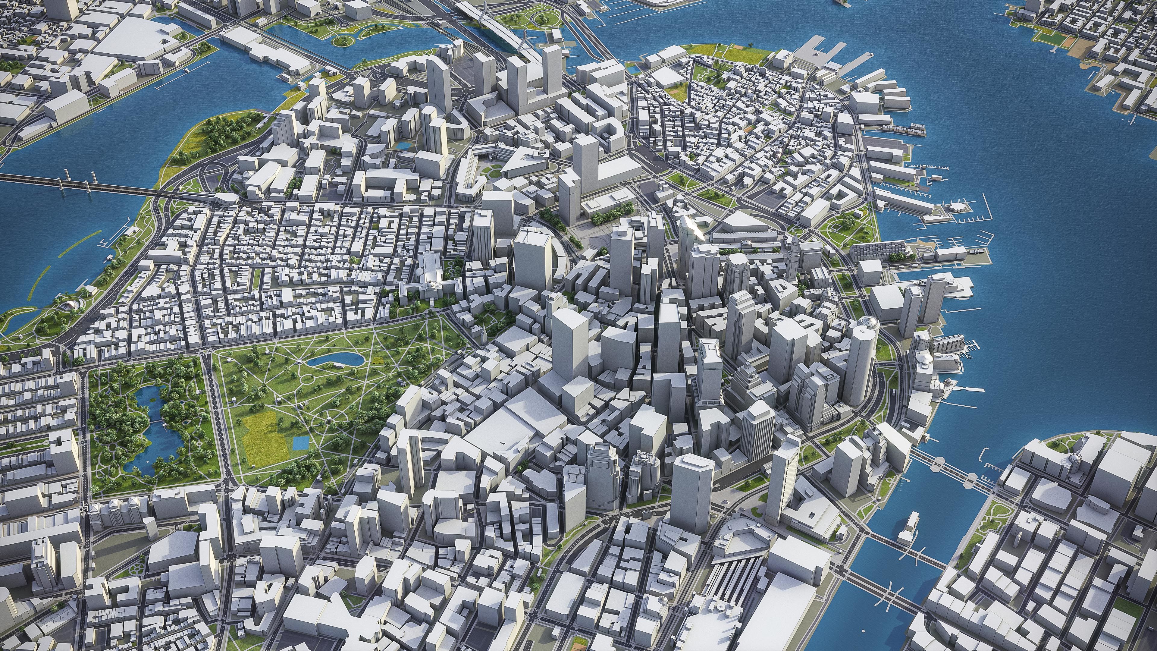 Boston - City 3D Model Low-poly 3D model_5