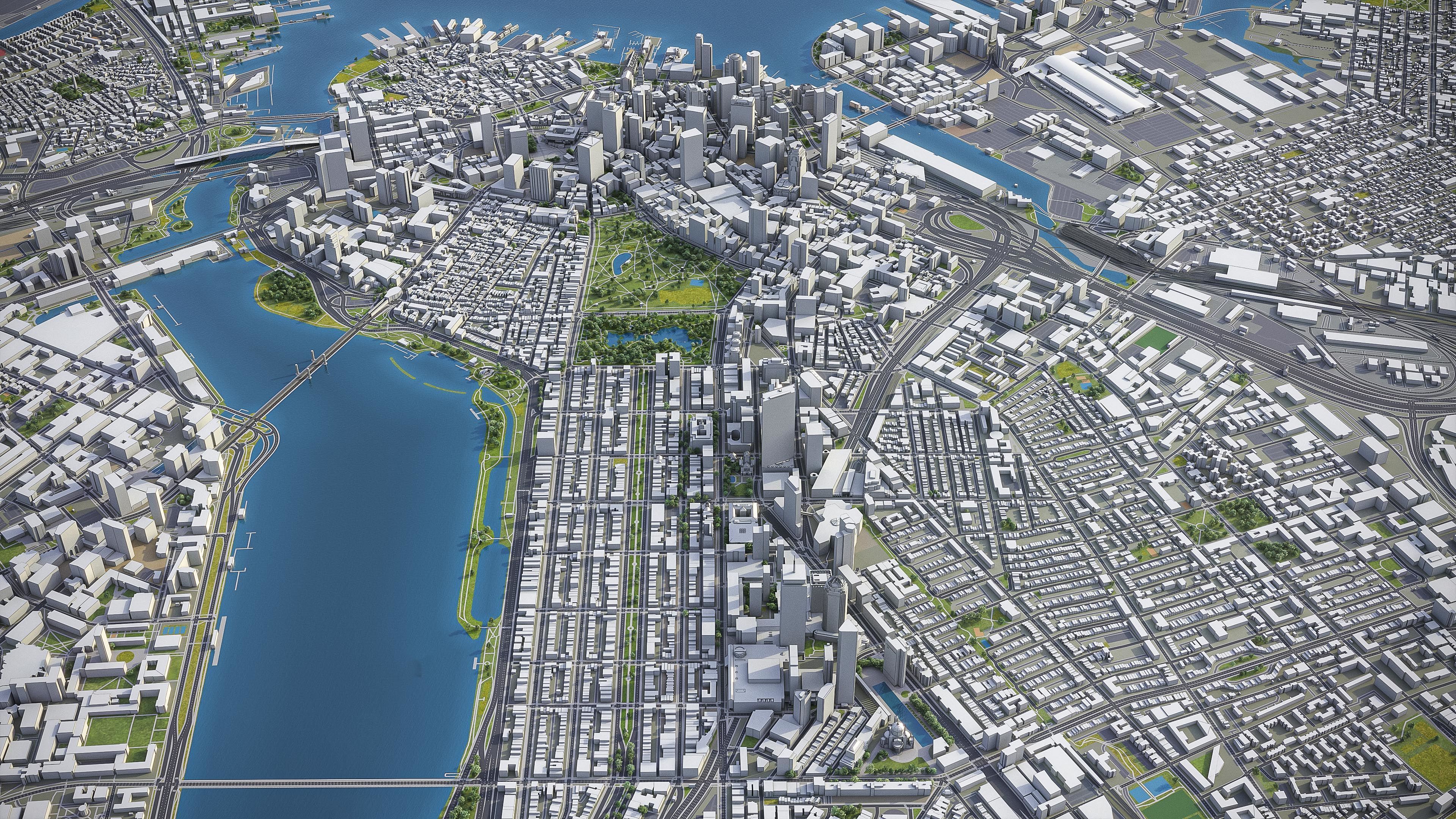 Boston - City 3D Model Low-poly 3D model_13