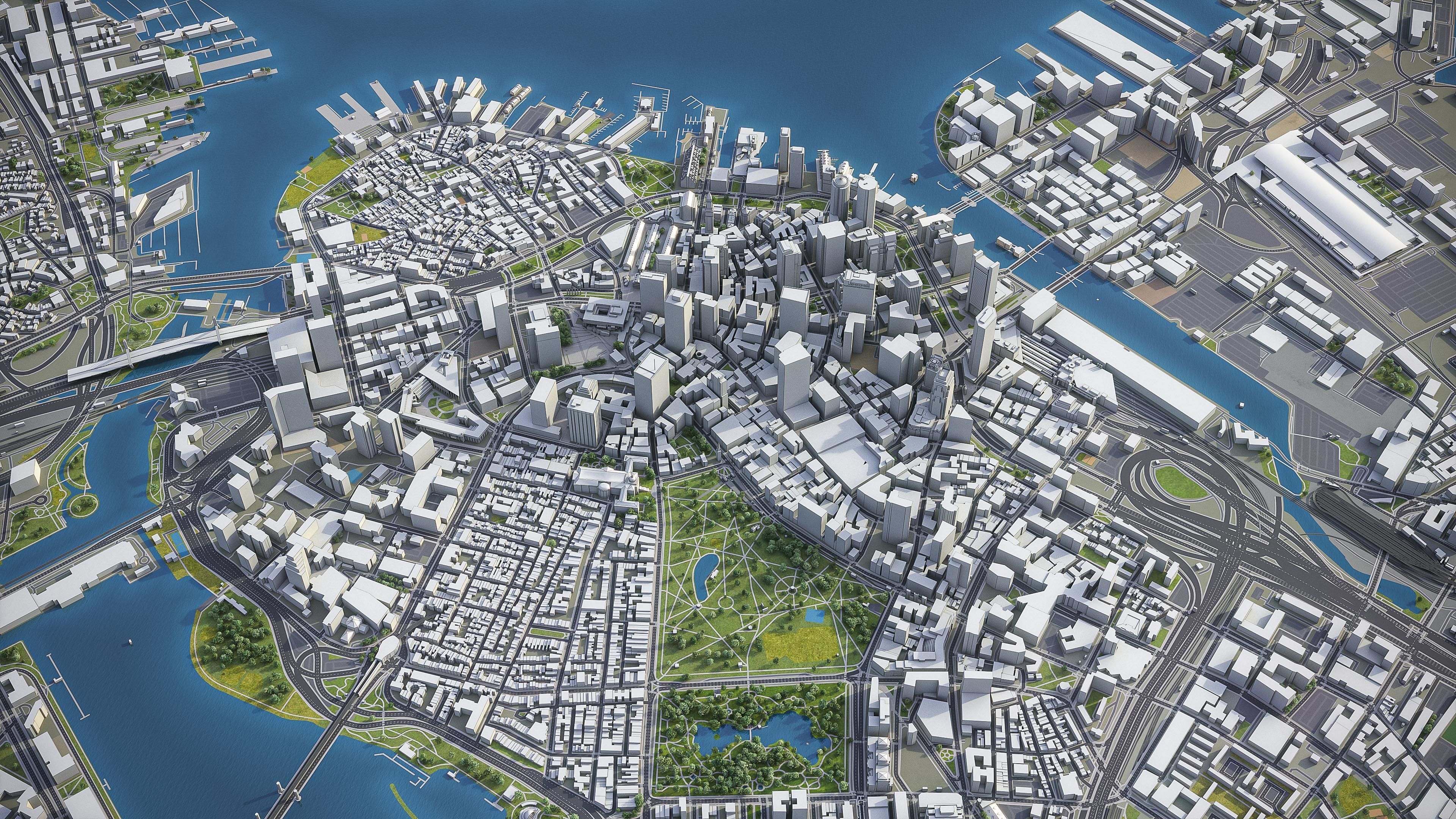 Boston - City 3D Model Low-poly 3D model_10