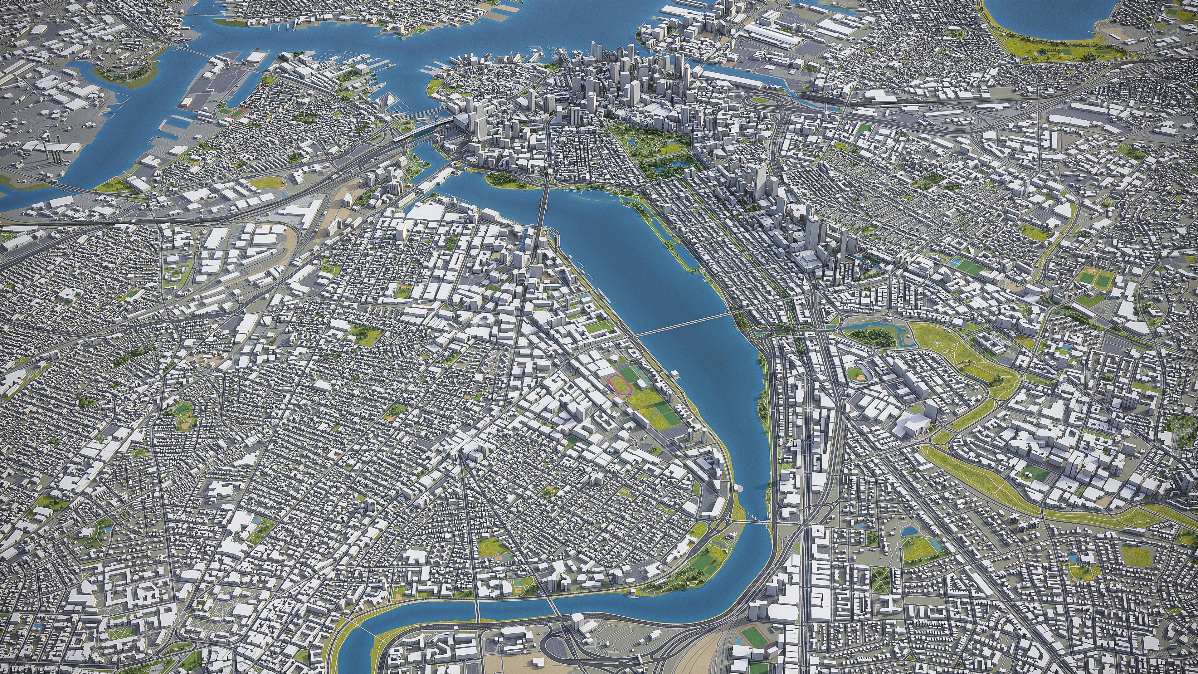 Boston - City 3D Model Low-poly 3D model_25