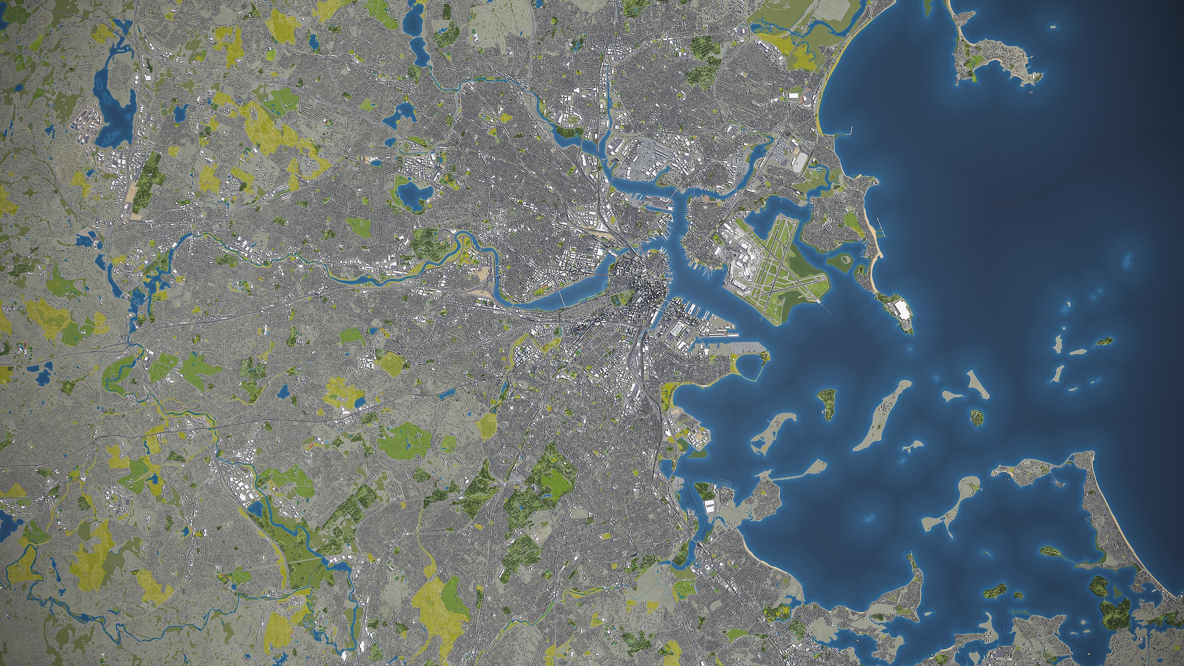 Boston - City 3D Model Low-poly 3D model_3