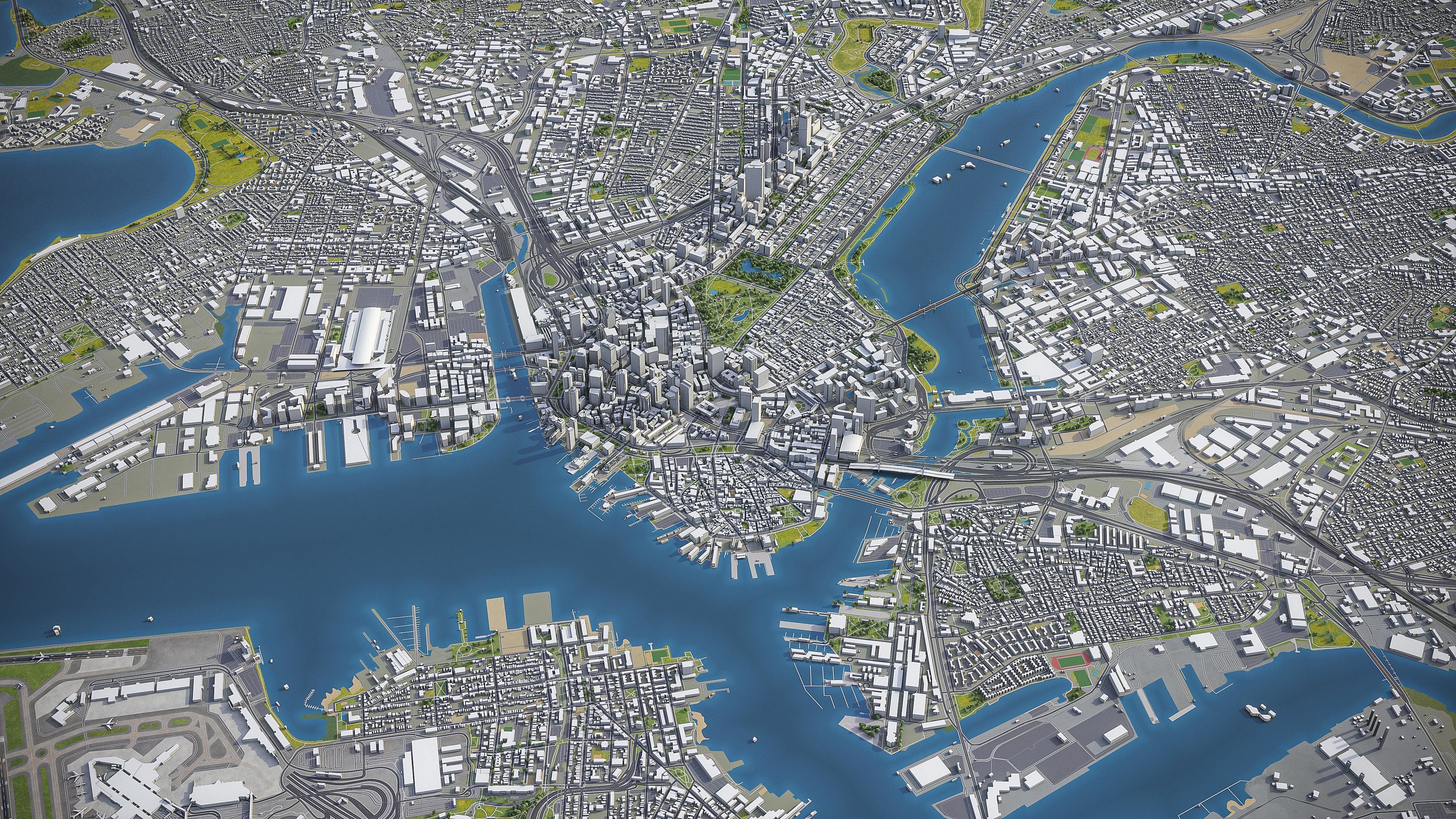 Boston - City 3D Model Low-poly 3D model_20
