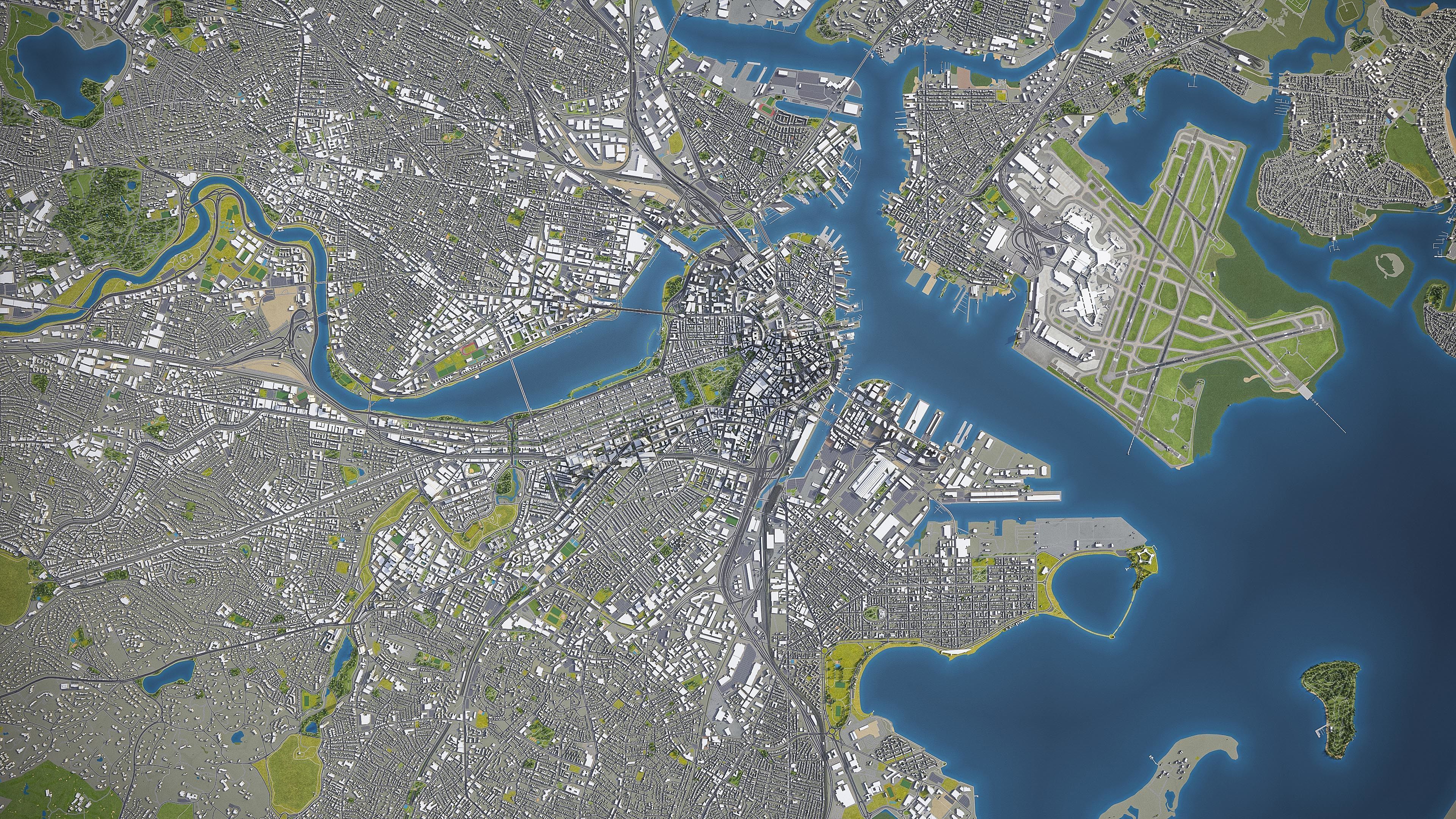 Boston - City 3D Model Low-poly 3D model_2