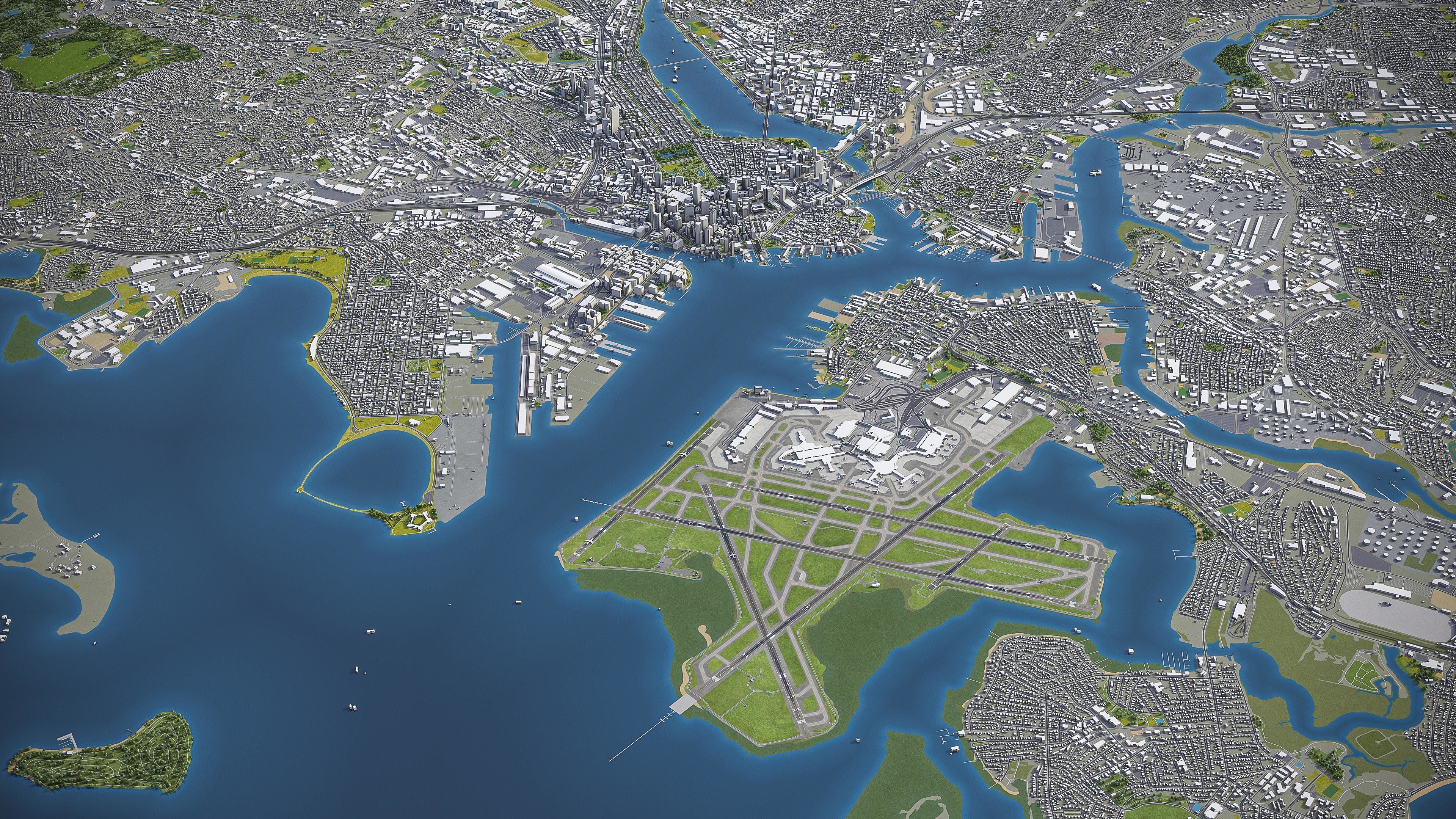 Boston - City 3D Model Low-poly 3D model_23