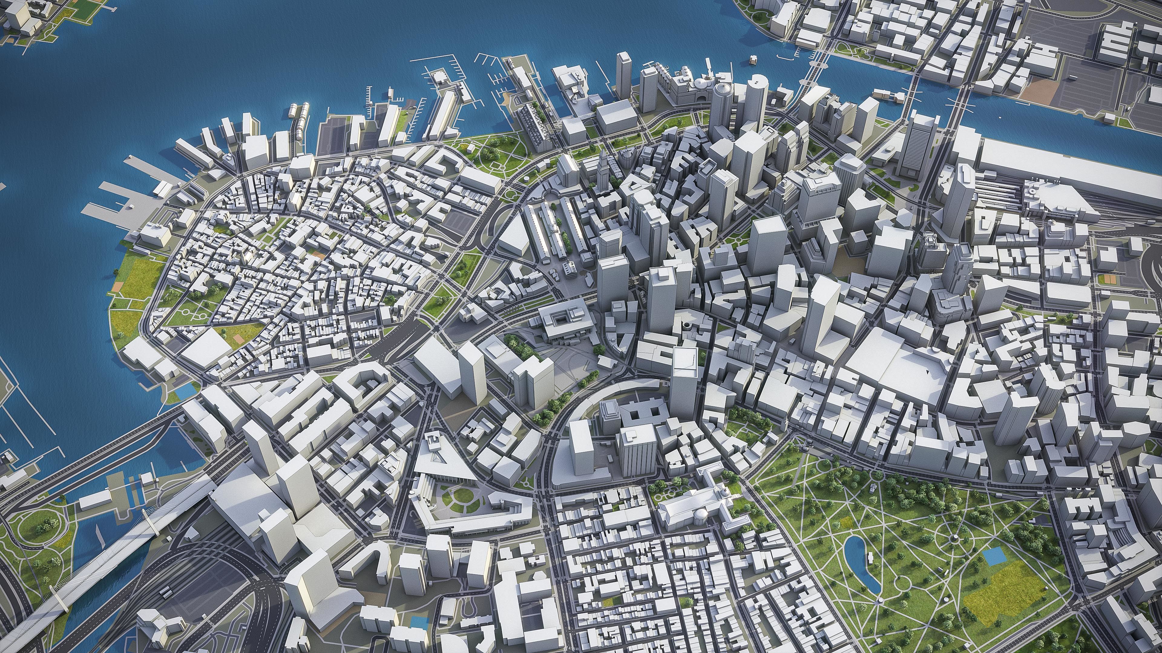 Boston - City 3D Model Low-poly 3D model_9