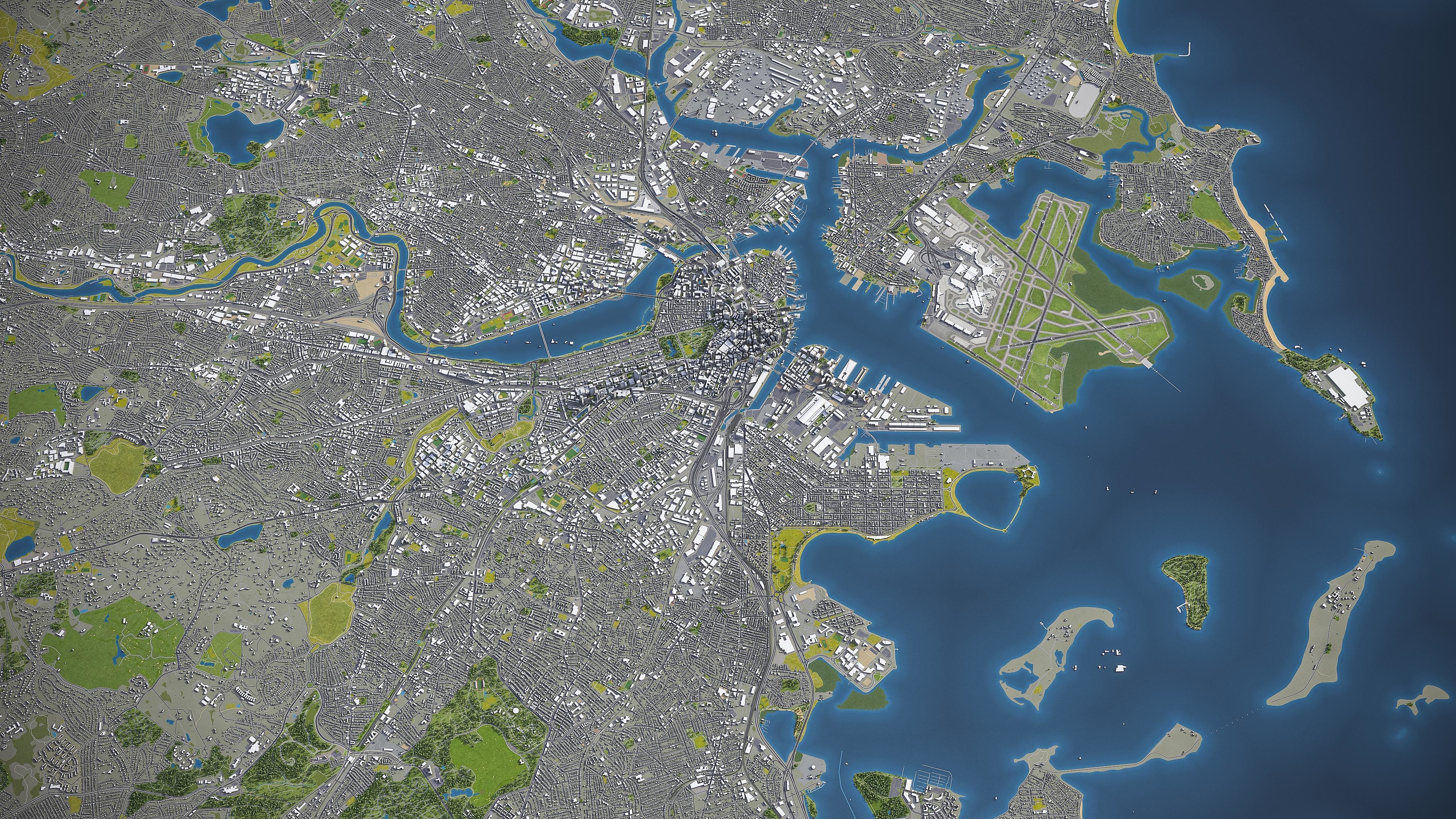 Boston - City 3D Model Low-poly 3D model_22
