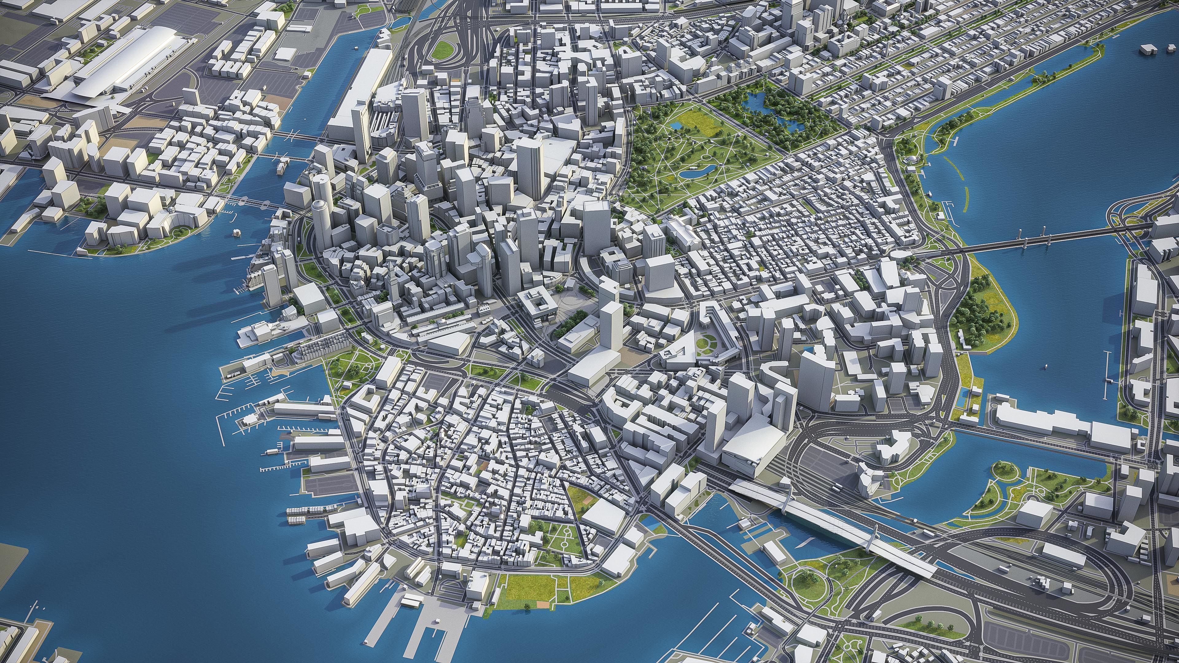 Boston - City 3D Model Low-poly 3D model_8