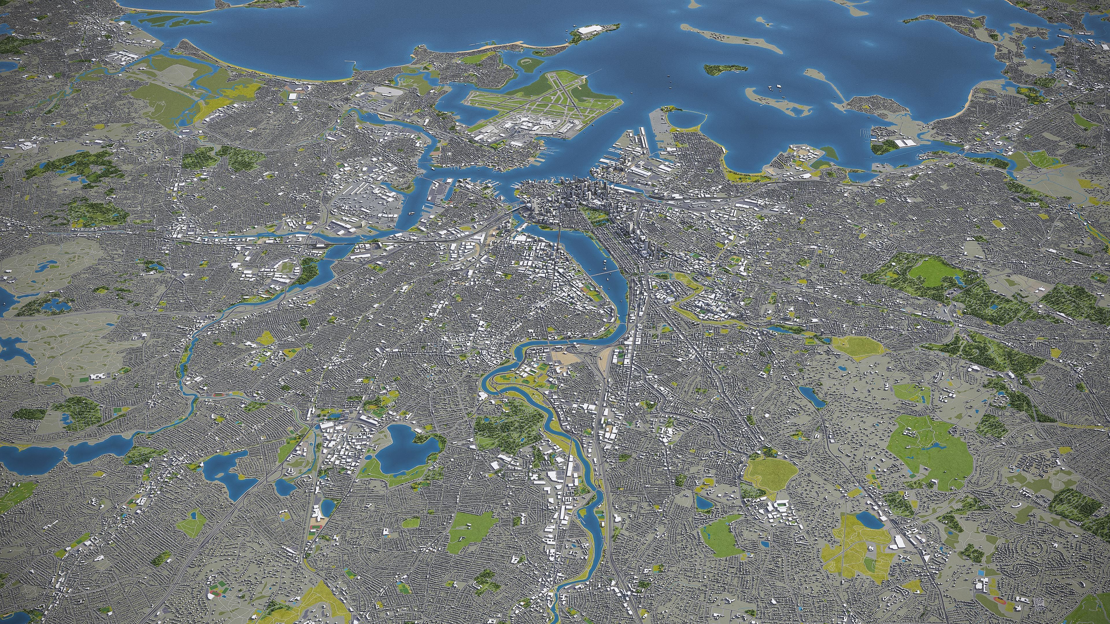 Boston - City 3D Model Low-poly 3D model_27