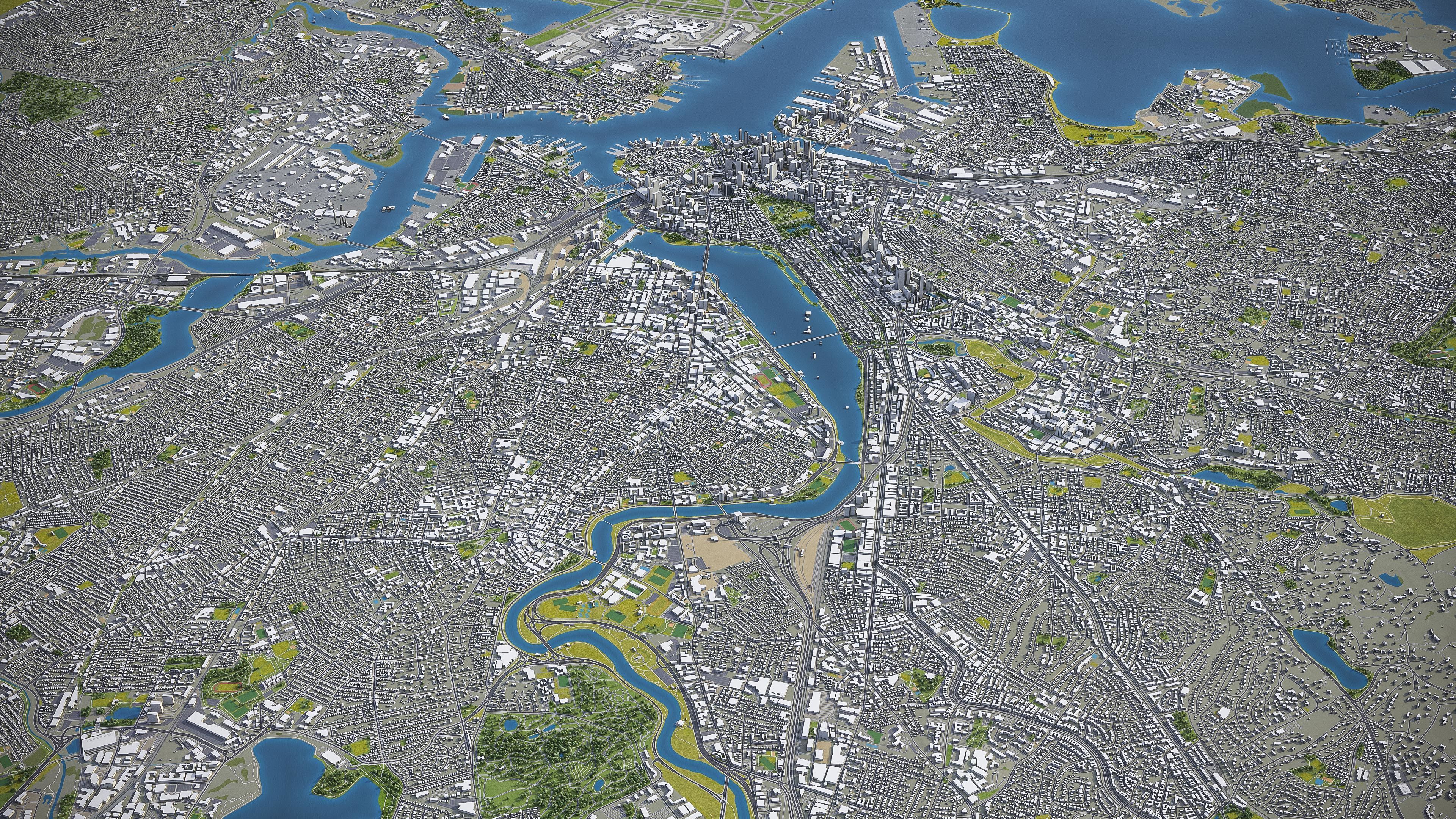 Boston - City 3D Model Low-poly 3D model_26