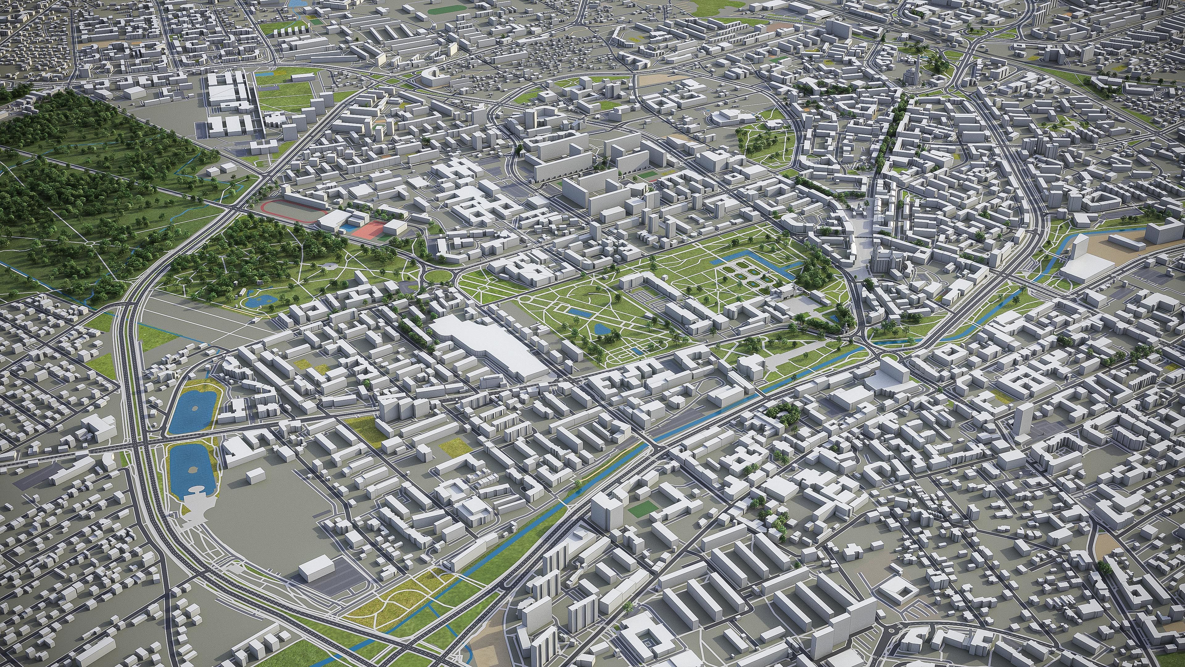 Bialystok - City 3D Model Low-poly 3D model_3