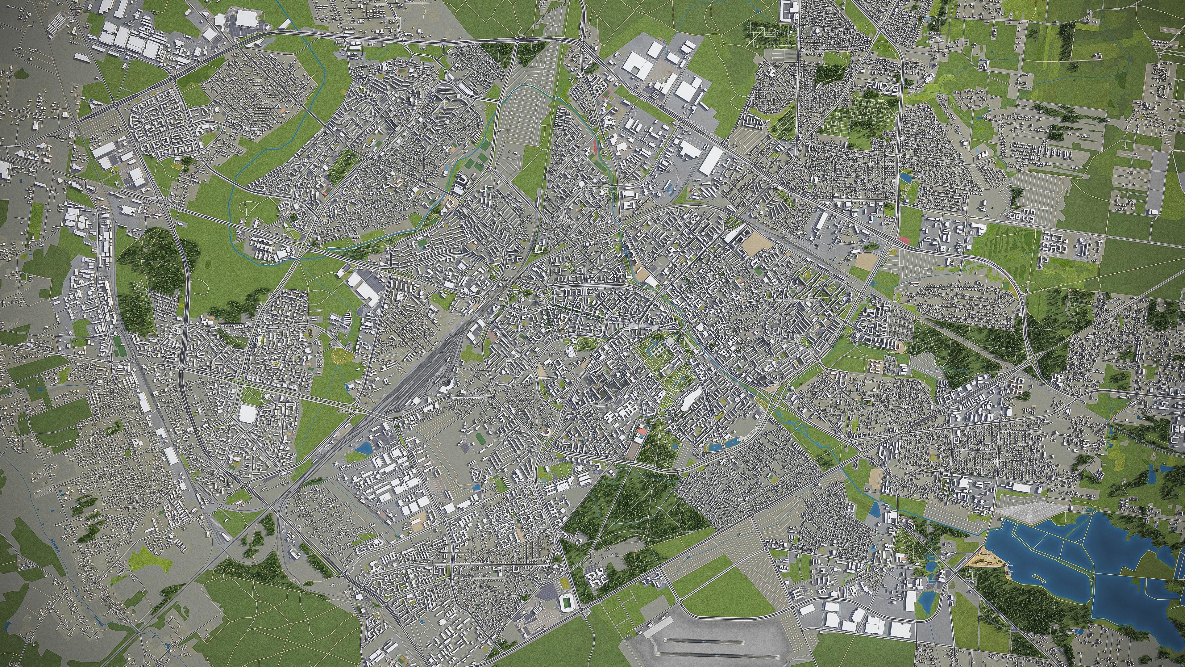 Bialystok - City 3D Model Low-poly 3D model_5