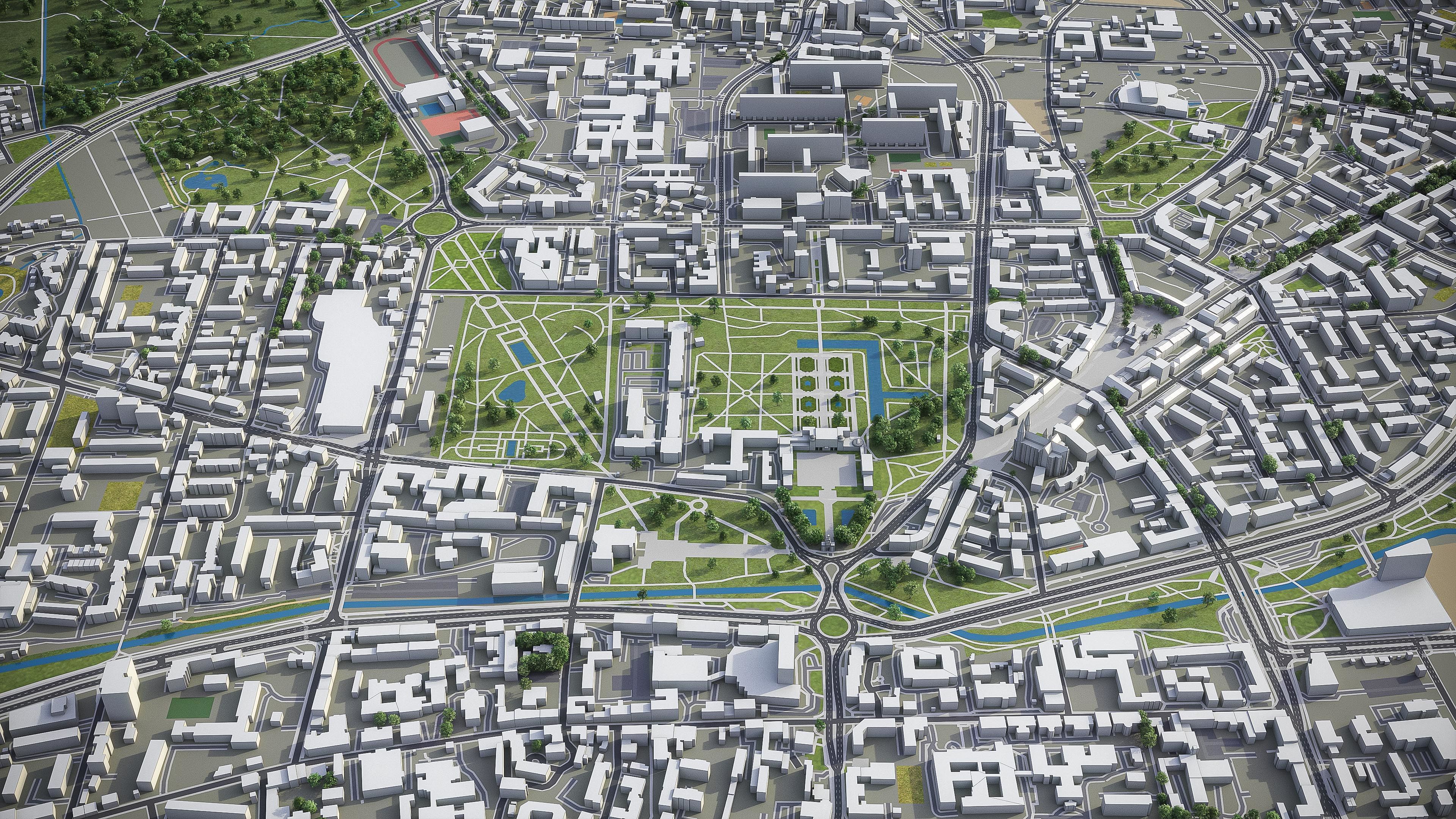 Bialystok - City 3D Model Low-poly 3D model_2