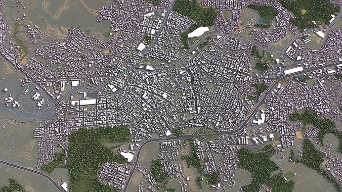 Betim - City 3D Model Low-poly 3D model