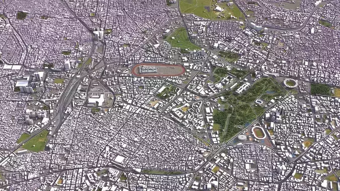 Bengaluru - City 3D Model Low-poly 3D model