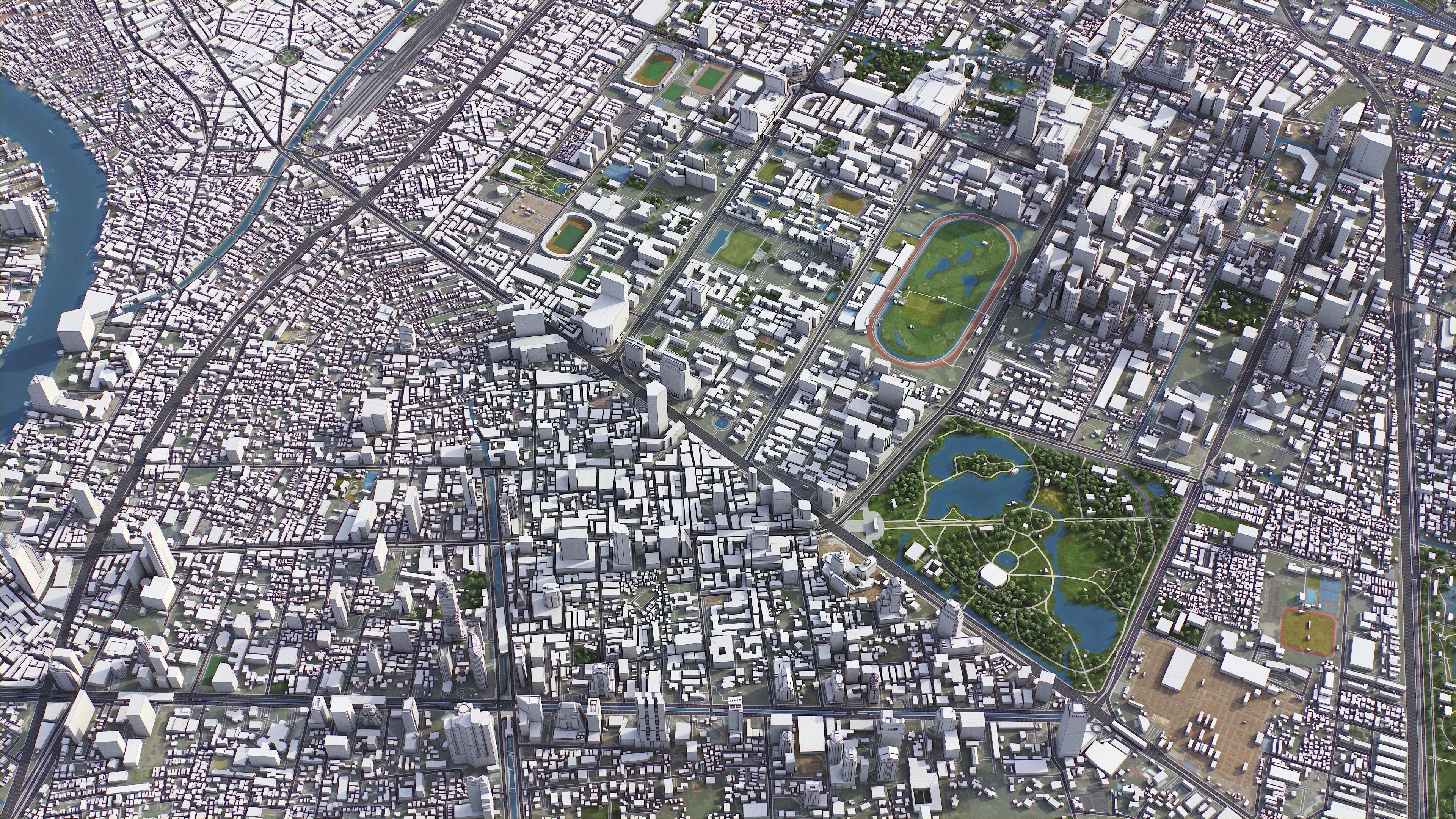 Bangkok - City 3D Model Low-poly 3D model_1