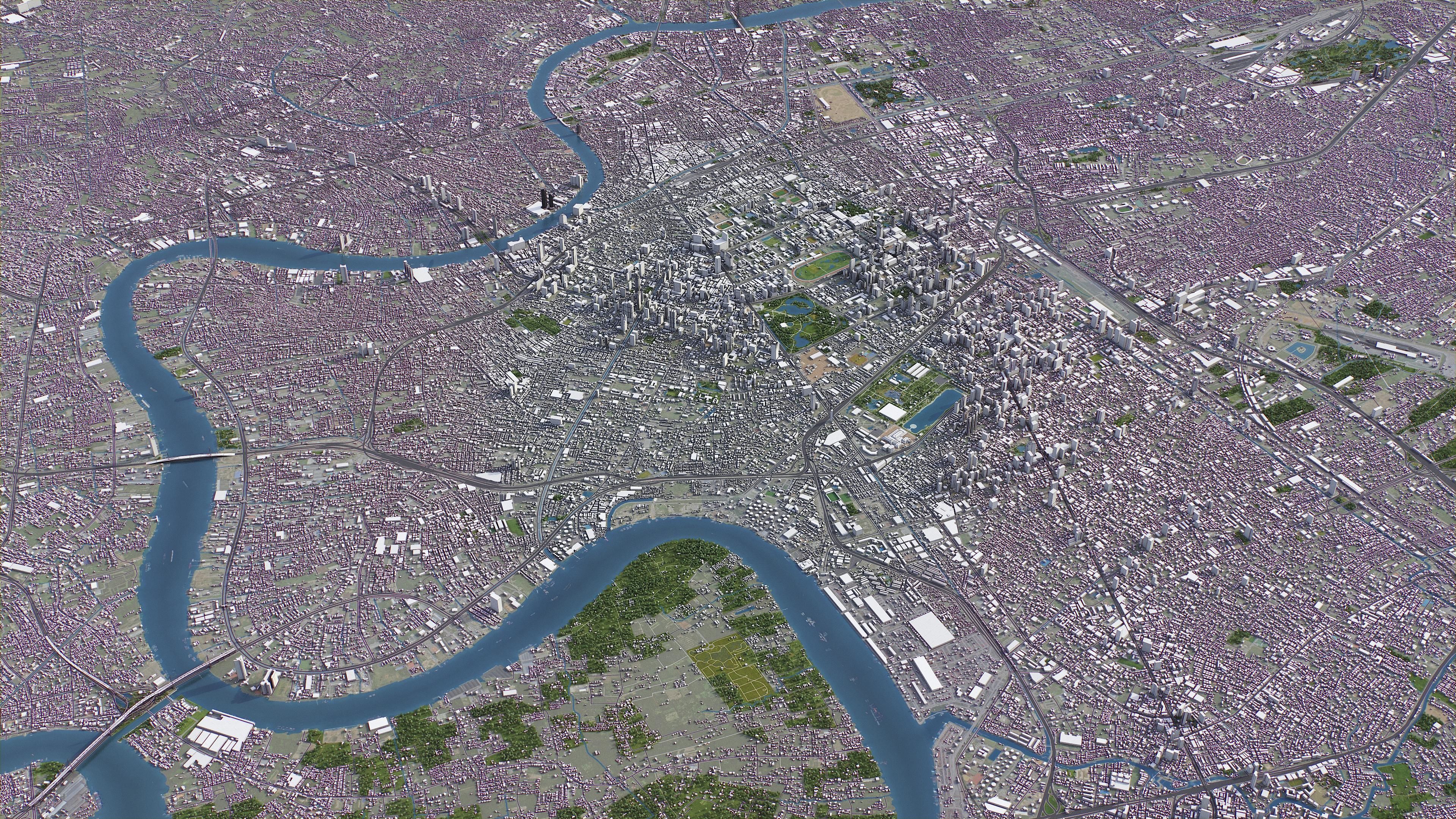 Bangkok - City 3D Model Low-poly 3D model_14