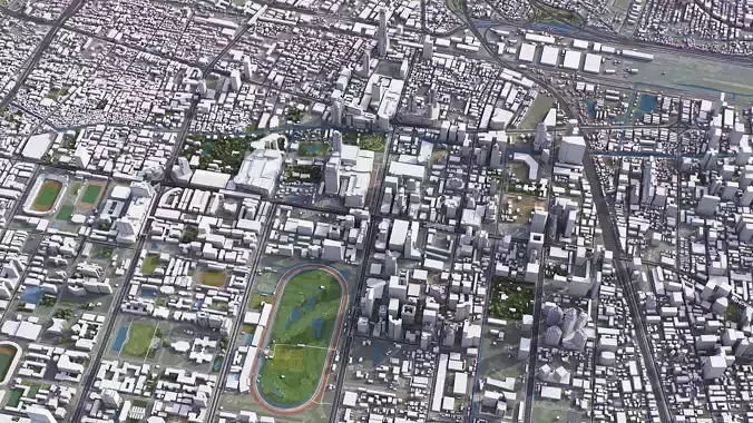 Bangkok - City 3D Model Low-poly 3D model