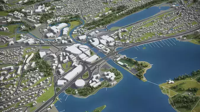 Baerum - City 3D Model