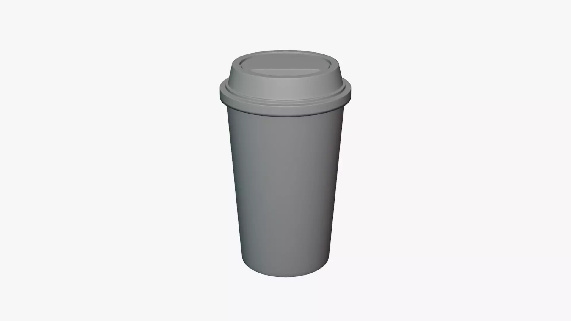 Basic Kraft Coffee Cup - Geometry Only No Textures No Materials 3D model_0
