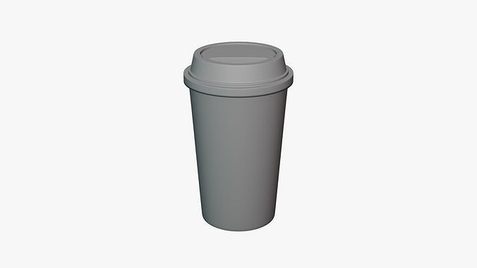 Basic Kraft Coffee Cup - Geometry Only No Textures No Materials 3D model