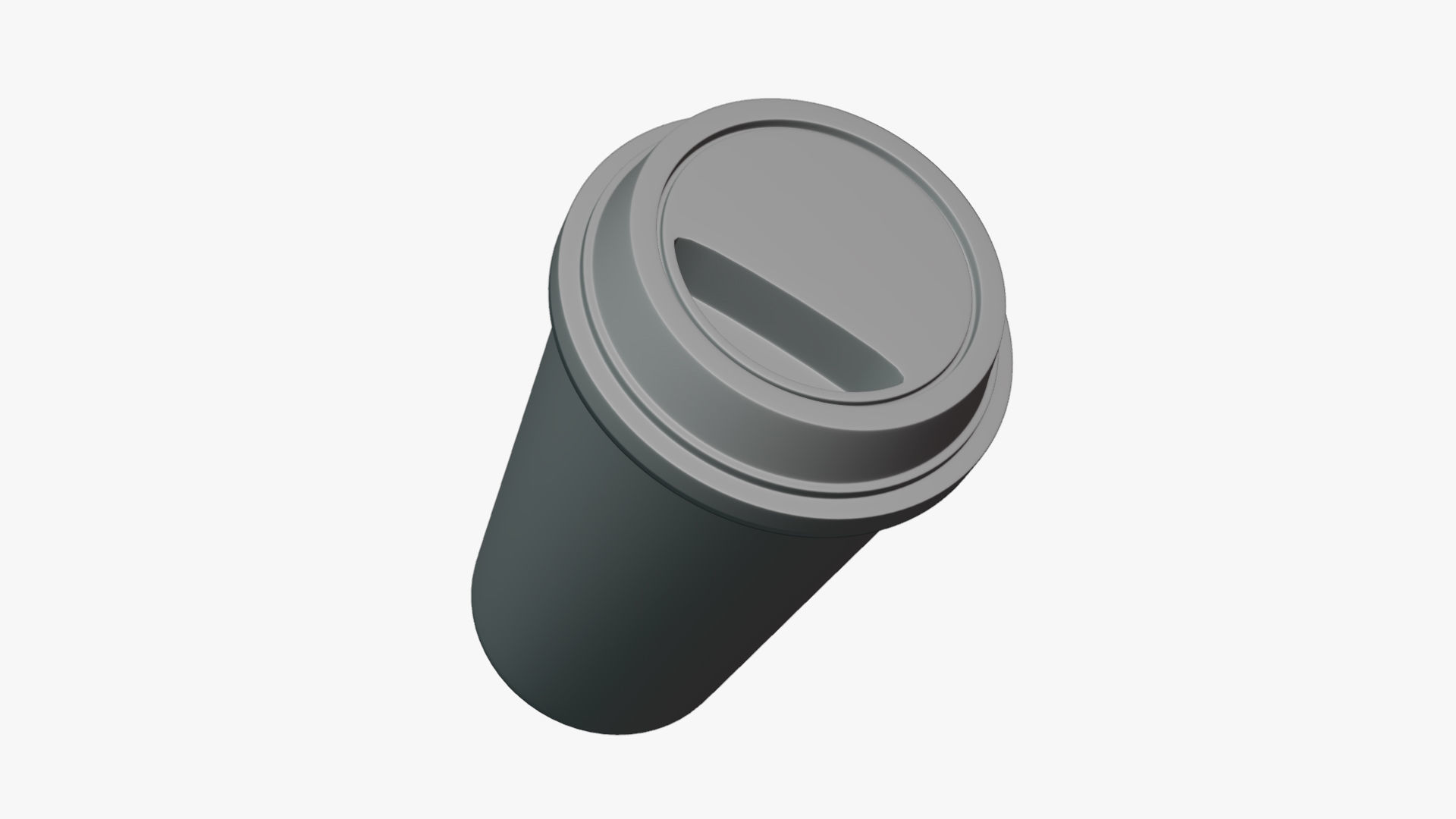 Basic Kraft Coffee Cup - Geometry Only No Textures No Materials 3D model_4