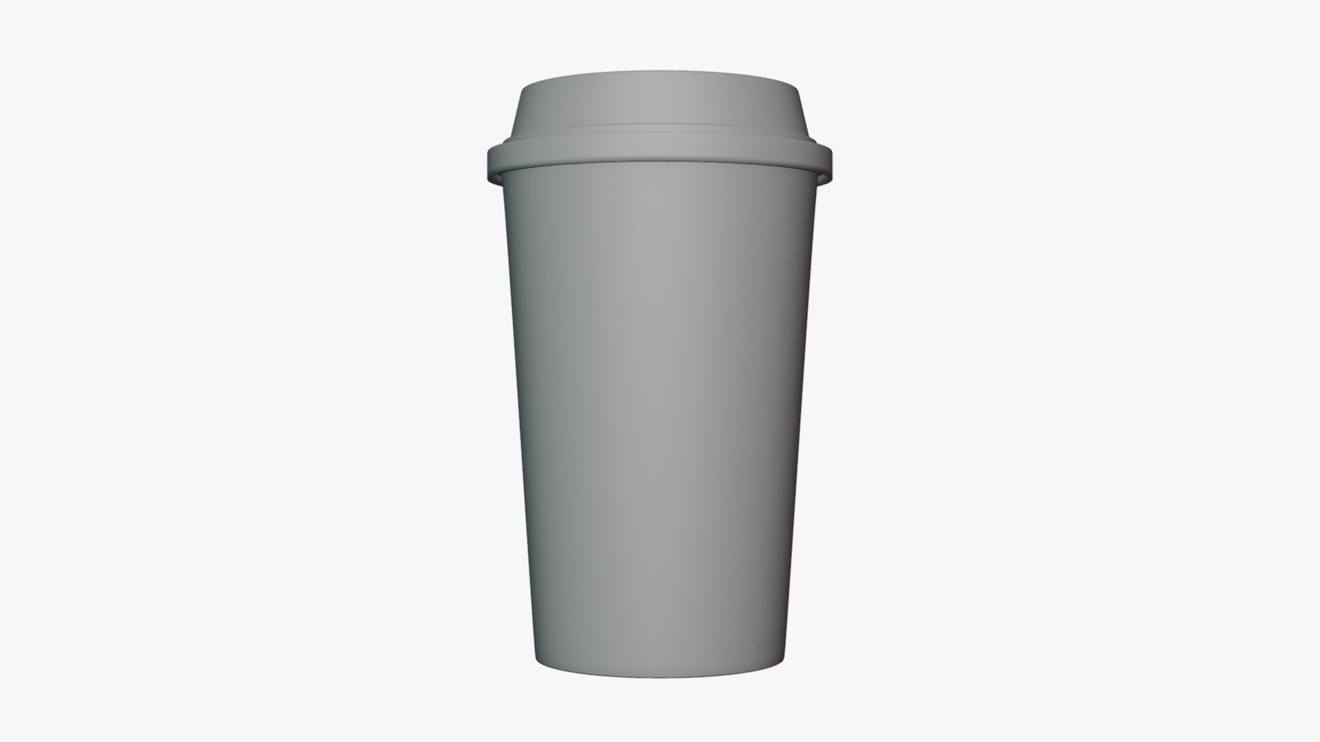 Basic Kraft Coffee Cup - Geometry Only No Textures No Materials 3D model_1