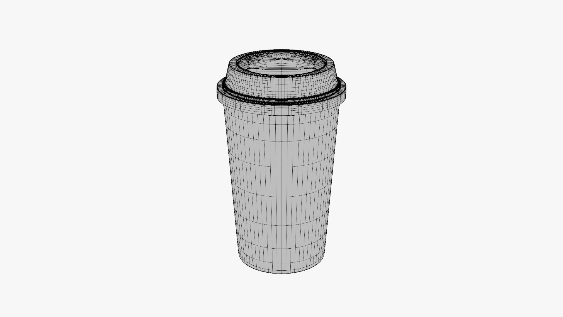 Basic Kraft Coffee Cup - Geometry Only No Textures No Materials 3D model_5