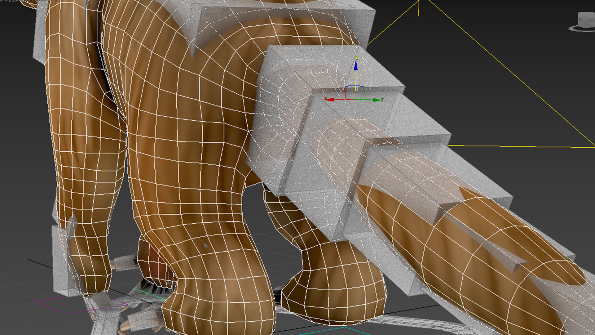 sloth rig  high-poly textured 3D model_8