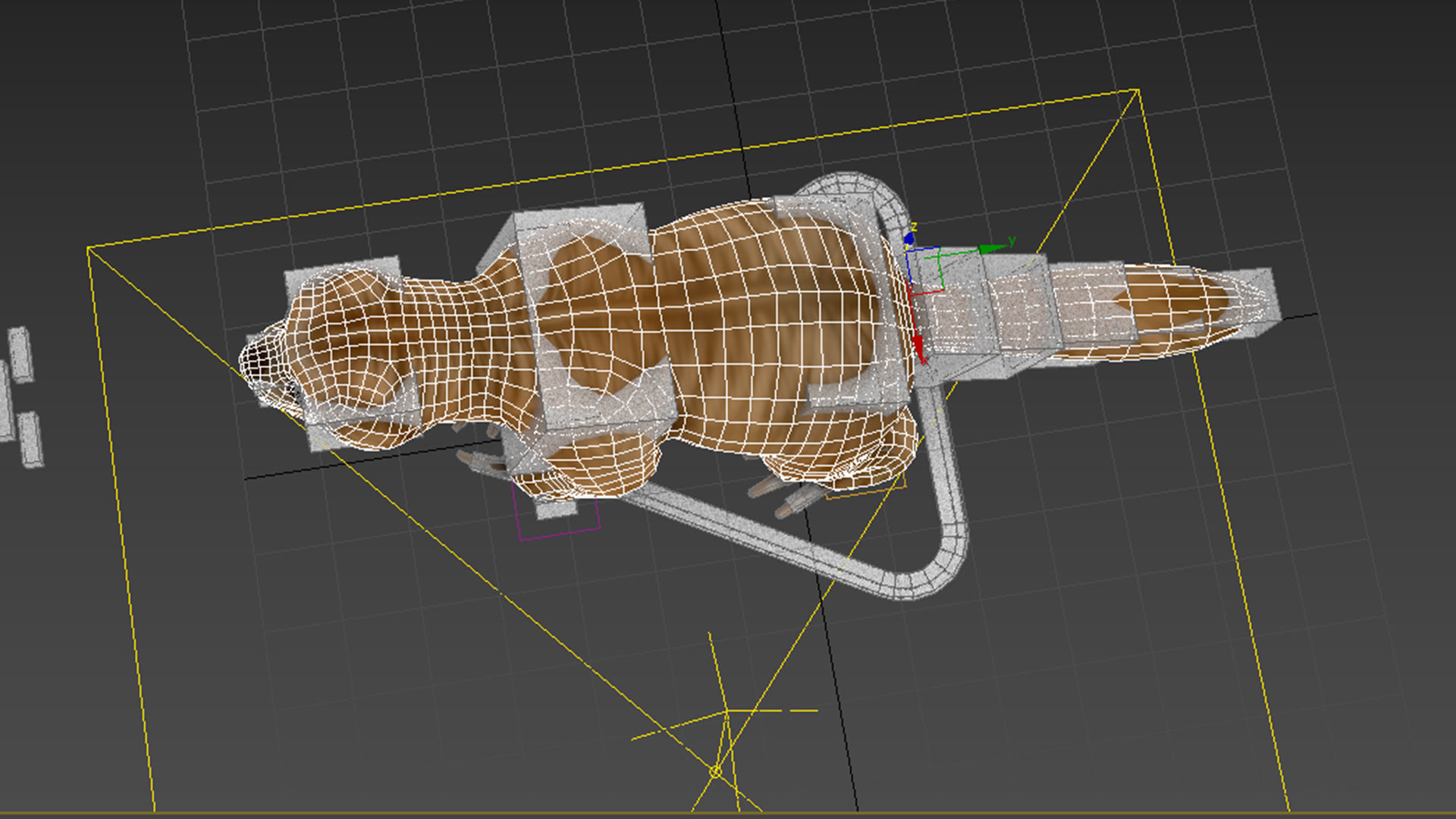 sloth rig  high-poly textured 3D model_9