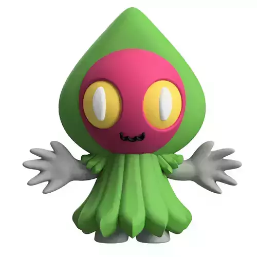 Cute Cryptid Flatwood Monster Art Toy Figure 3D print model