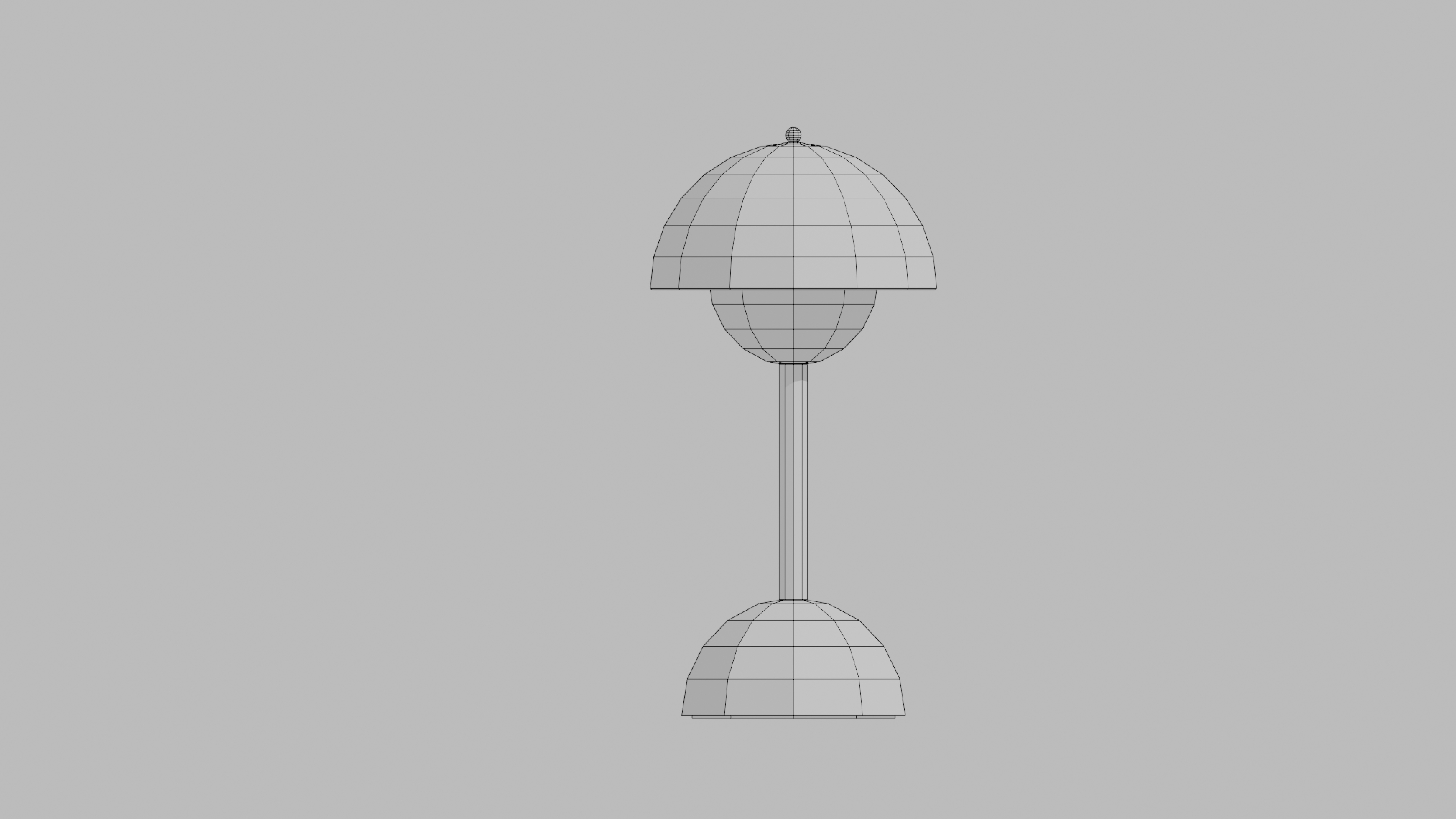 Inspiration of the famous Flowerpot lamp by Verner Panton Low-poly 3D model_7