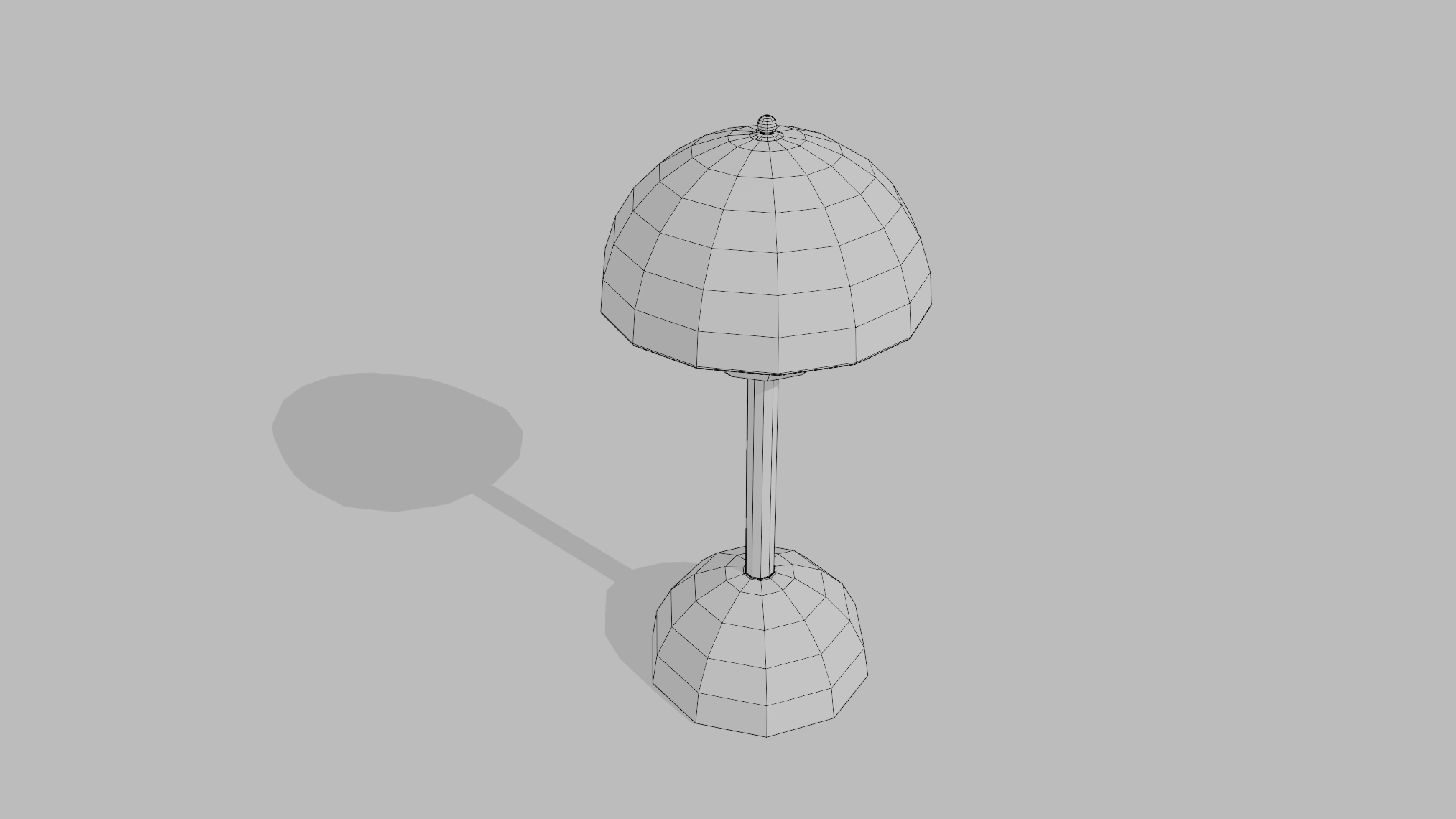 Inspiration of the famous Flowerpot lamp by Verner Panton Low-poly 3D model_6