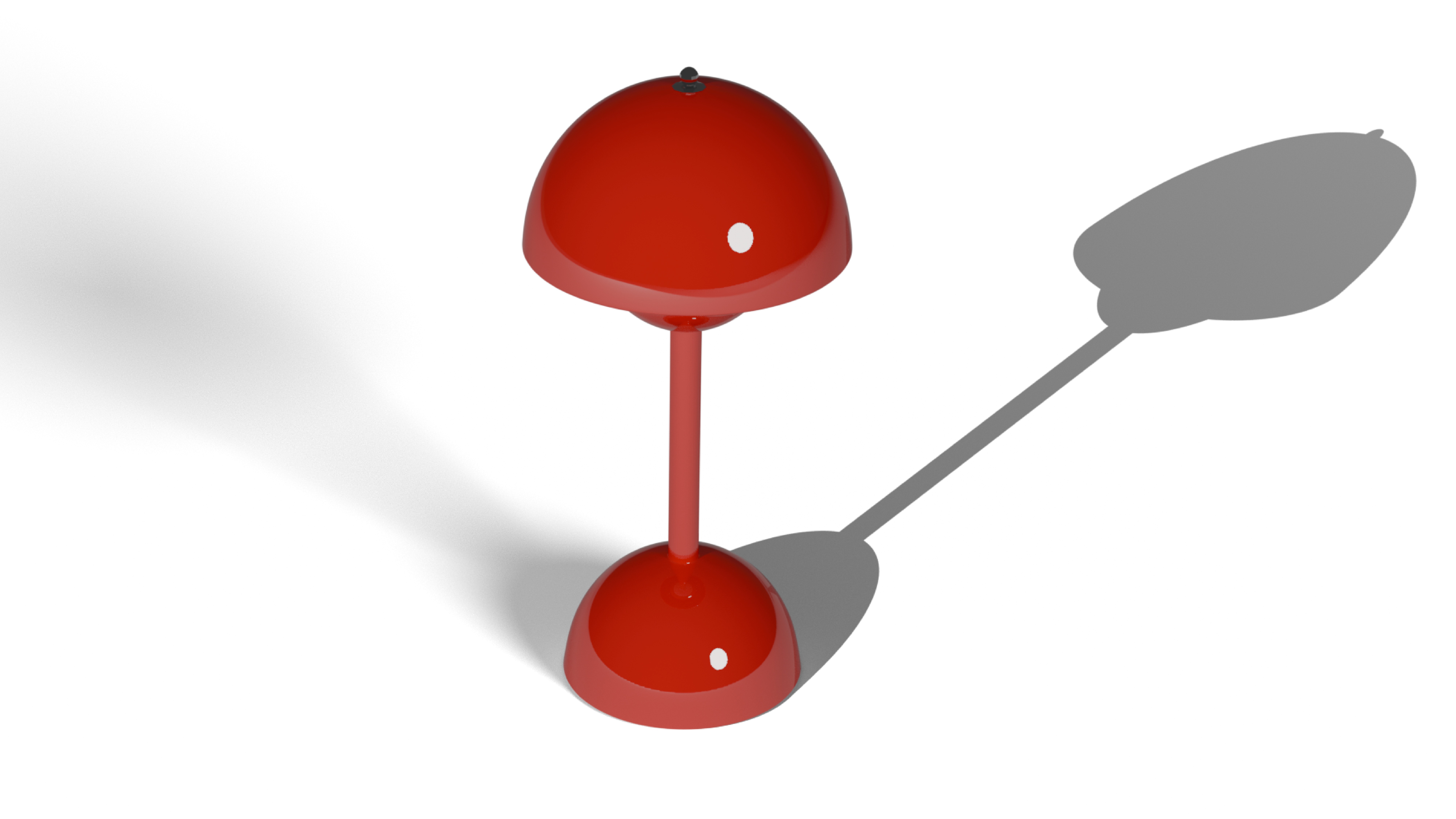 Inspiration of the famous Flowerpot lamp by Verner Panton Low-poly 3D model_1