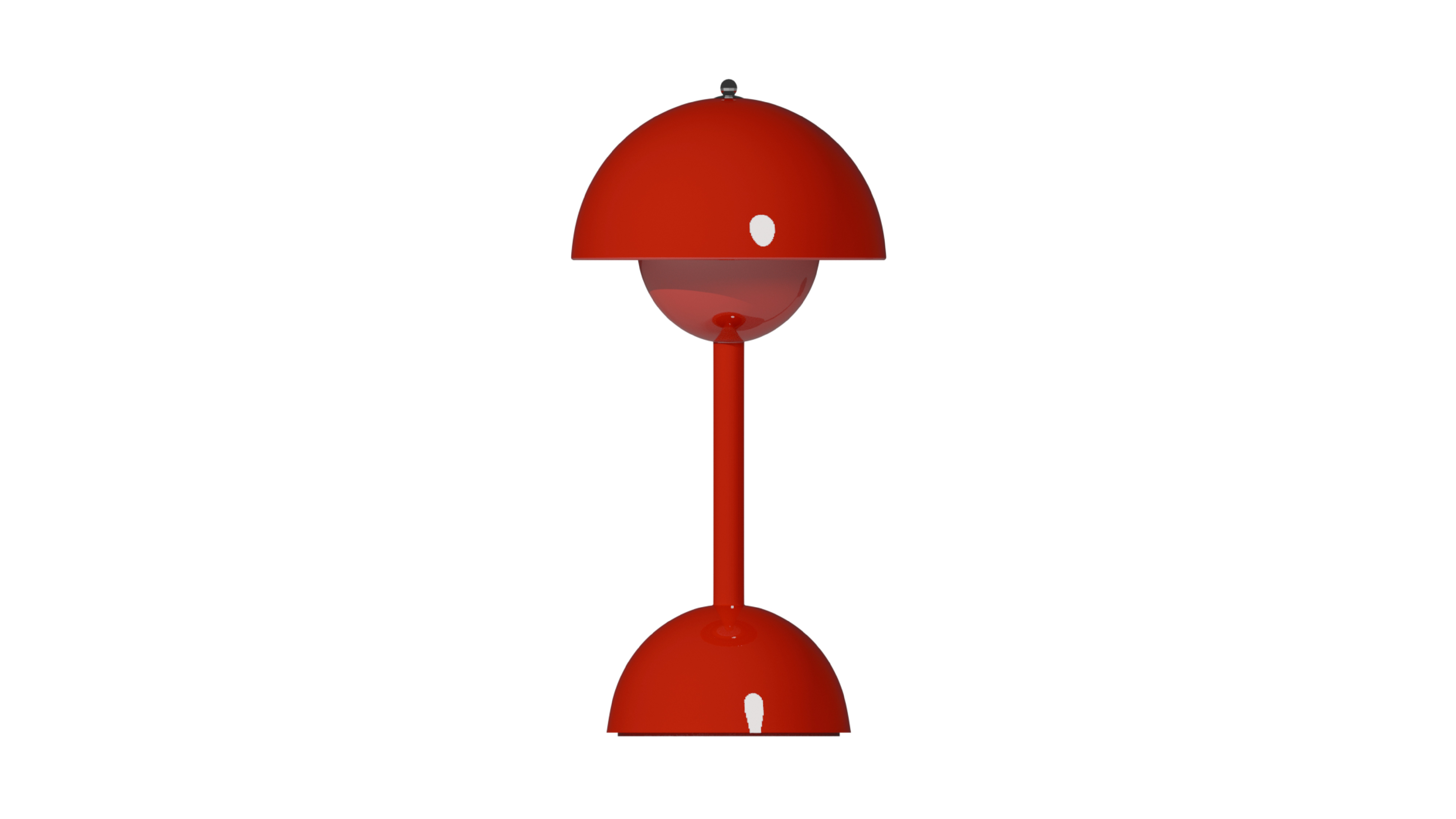 Inspiration of the famous Flowerpot lamp by Verner Panton Low-poly 3D model_2