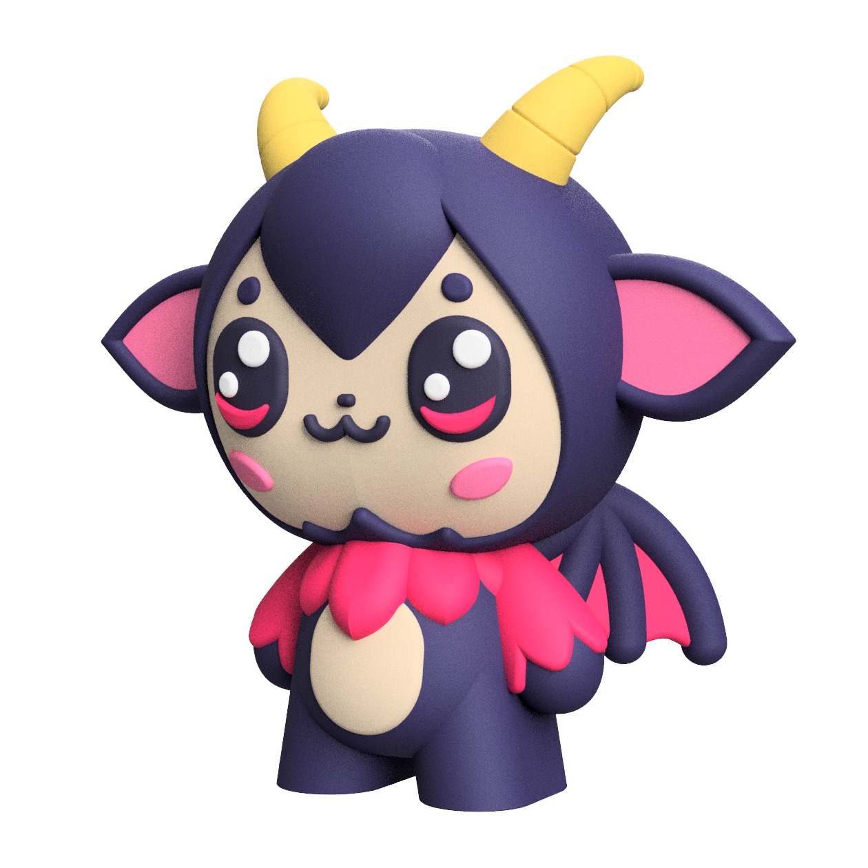 Cute Cryptid Little Jersey Devil 3D Printable Figure 3D print model_1