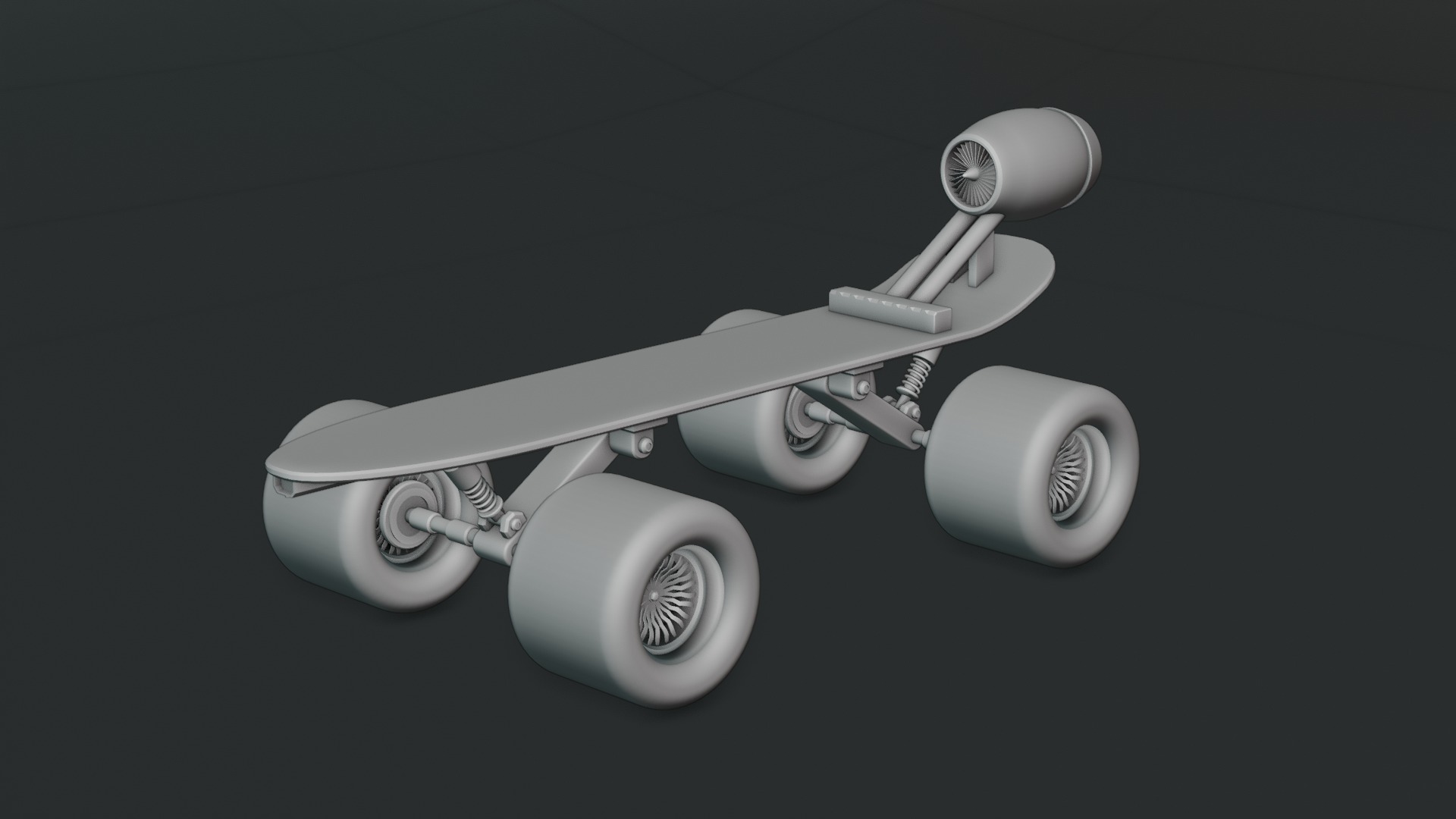 Sci-fi Skateboard  3D model_11