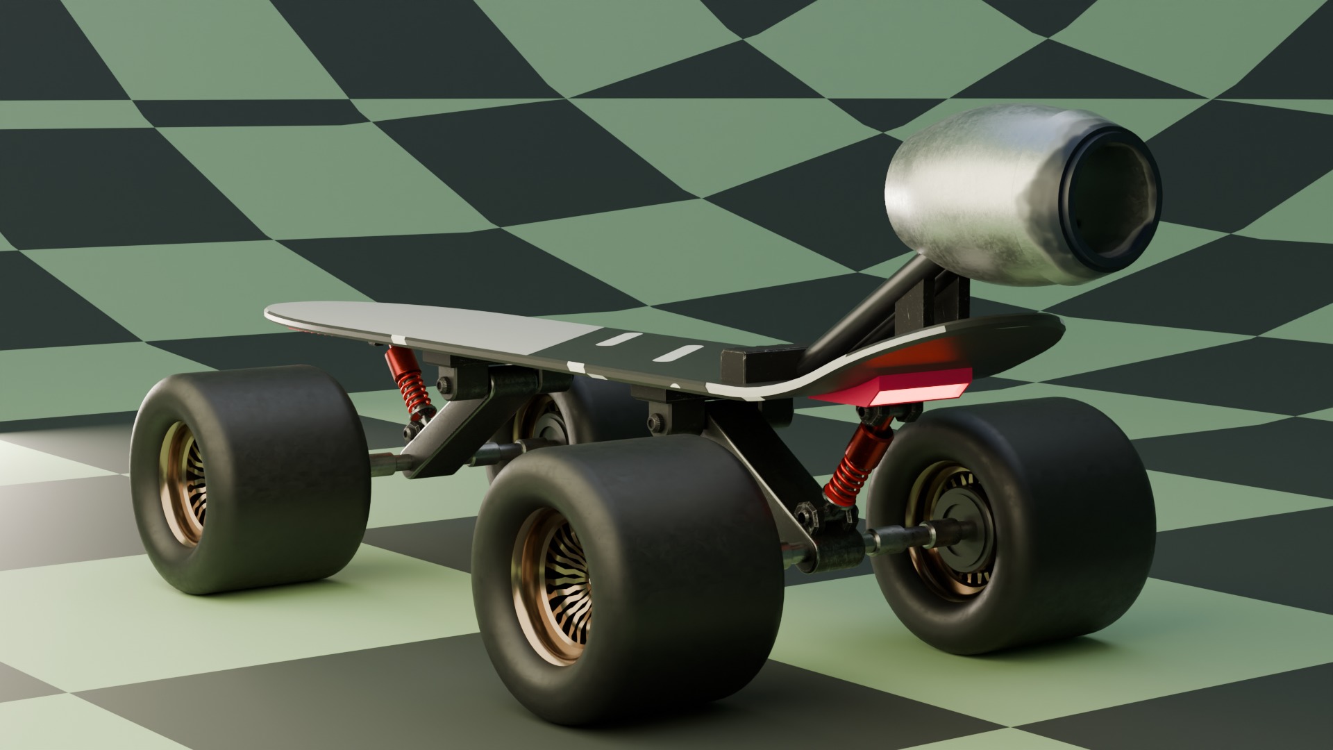 Sci-fi Skateboard  3D model_4