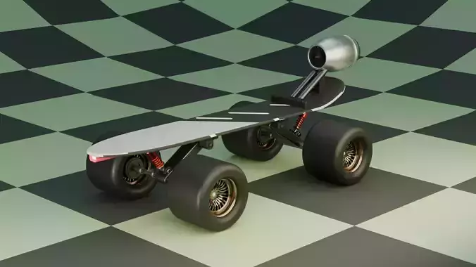 Sci-fi Skateboard  3D model
